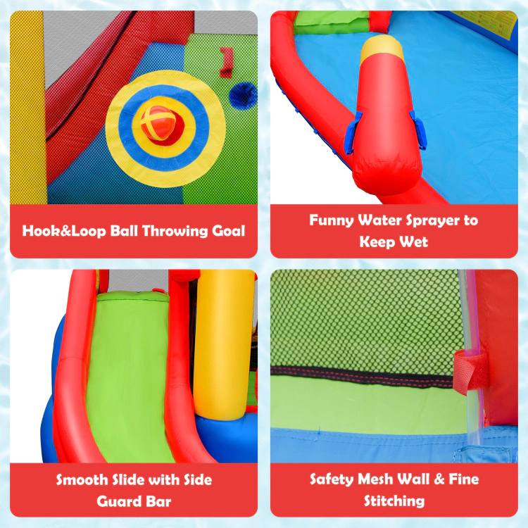 Hivvago Inflatable Blow Up Water Slide  Bounce House with 740 W Blower