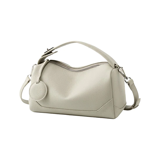 Alilang Women's Pebbled Leather Satchel Bag with Top Handle Adjustable Crossbody Strap and Zipper Closure