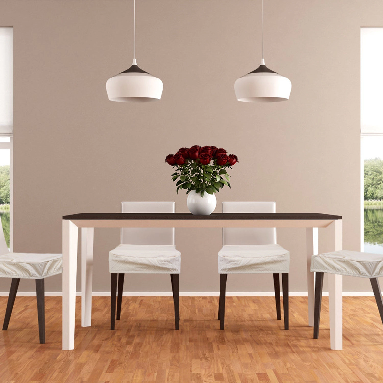 GBruno 4-Pc Waterproof Dining Chair Seat Slipcovers