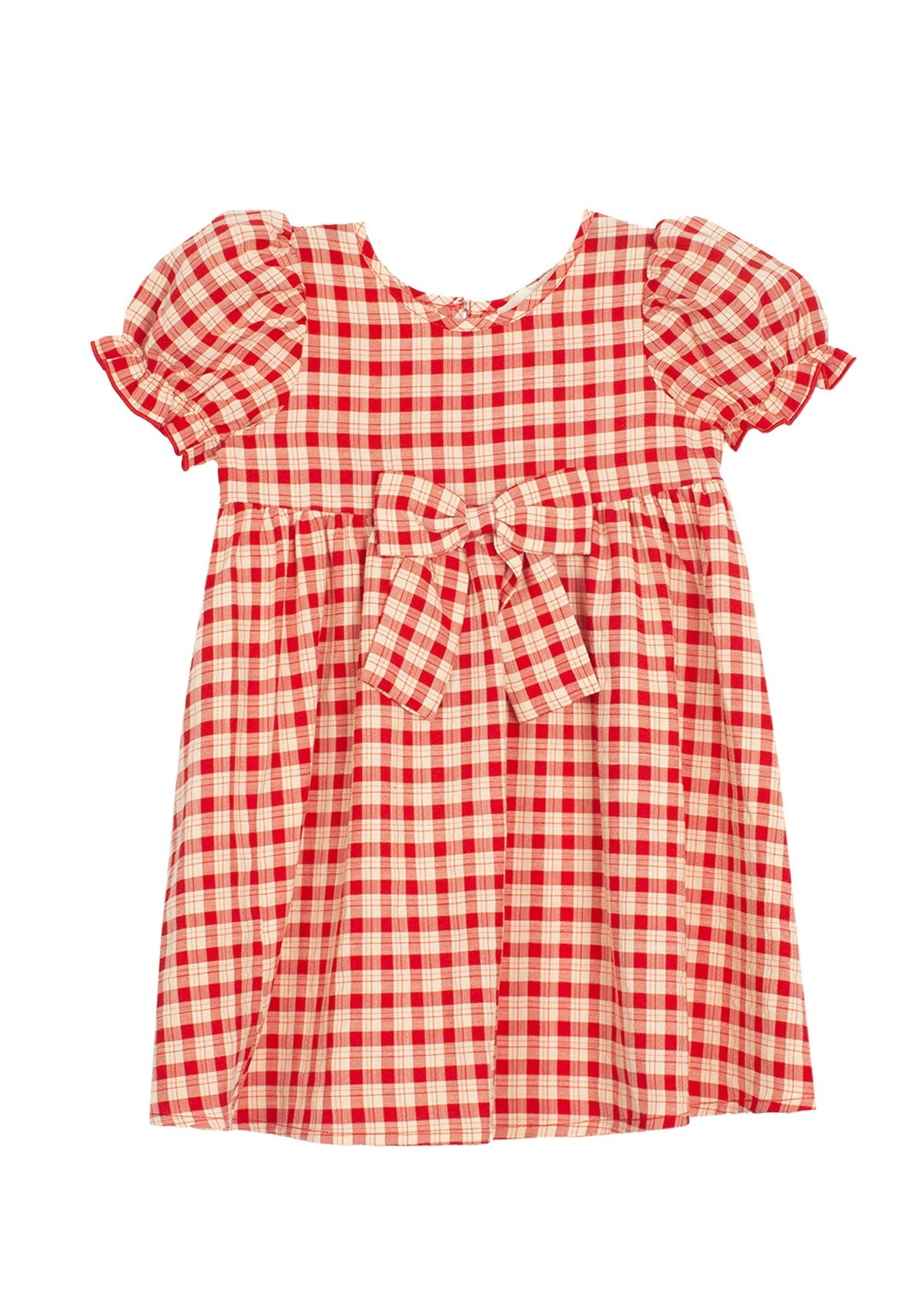 Mabel and Honey Paisley Woven Plaid Girls Dress