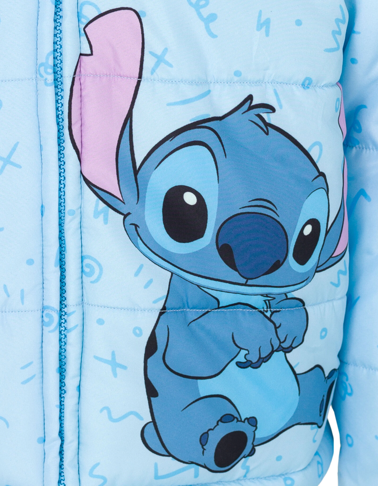 Disney Lilo & Stitch Girls' Hooded Puffer Jacket