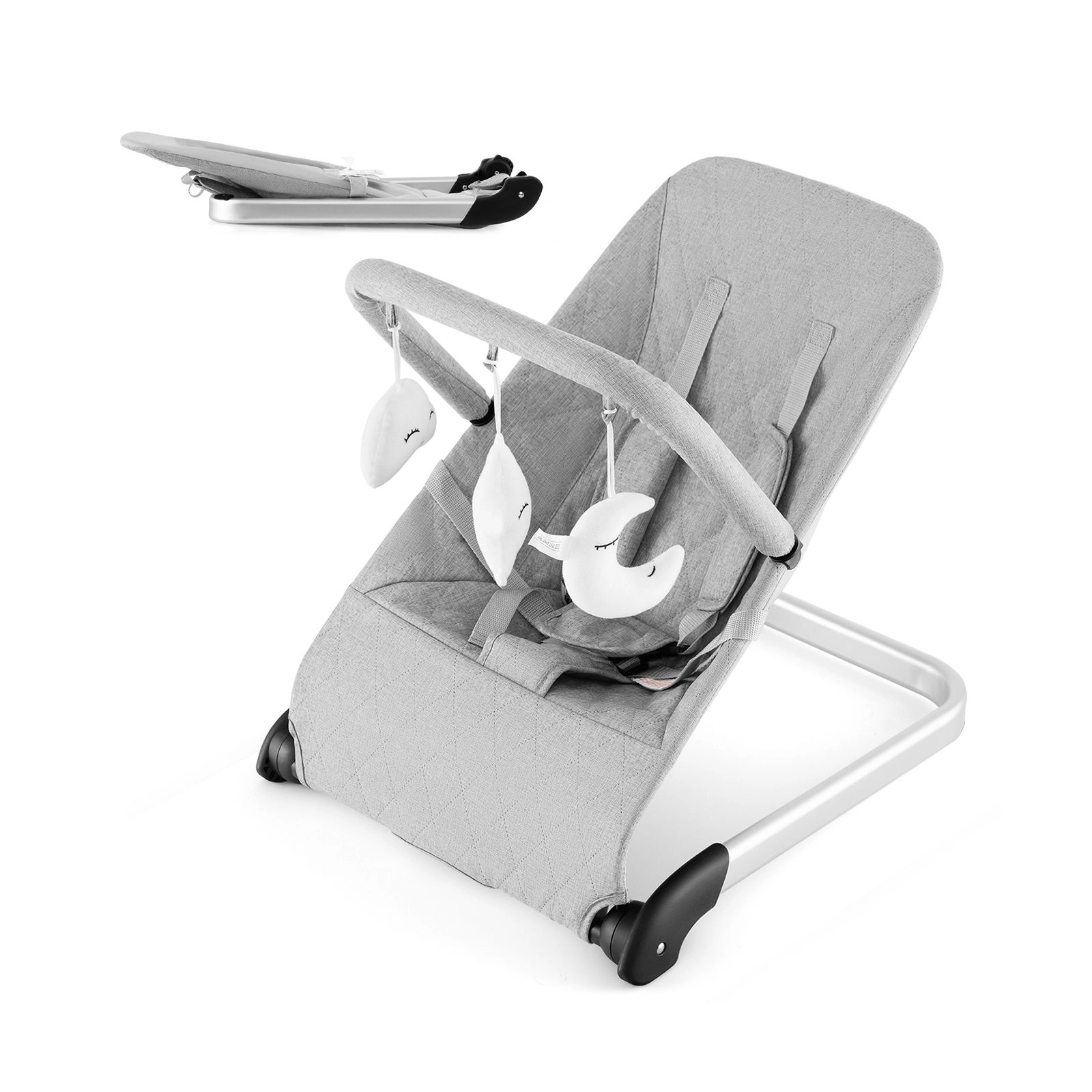 SlickBlue Lightweight Baby Bouncer for Newborns and Infants 0-6 Months