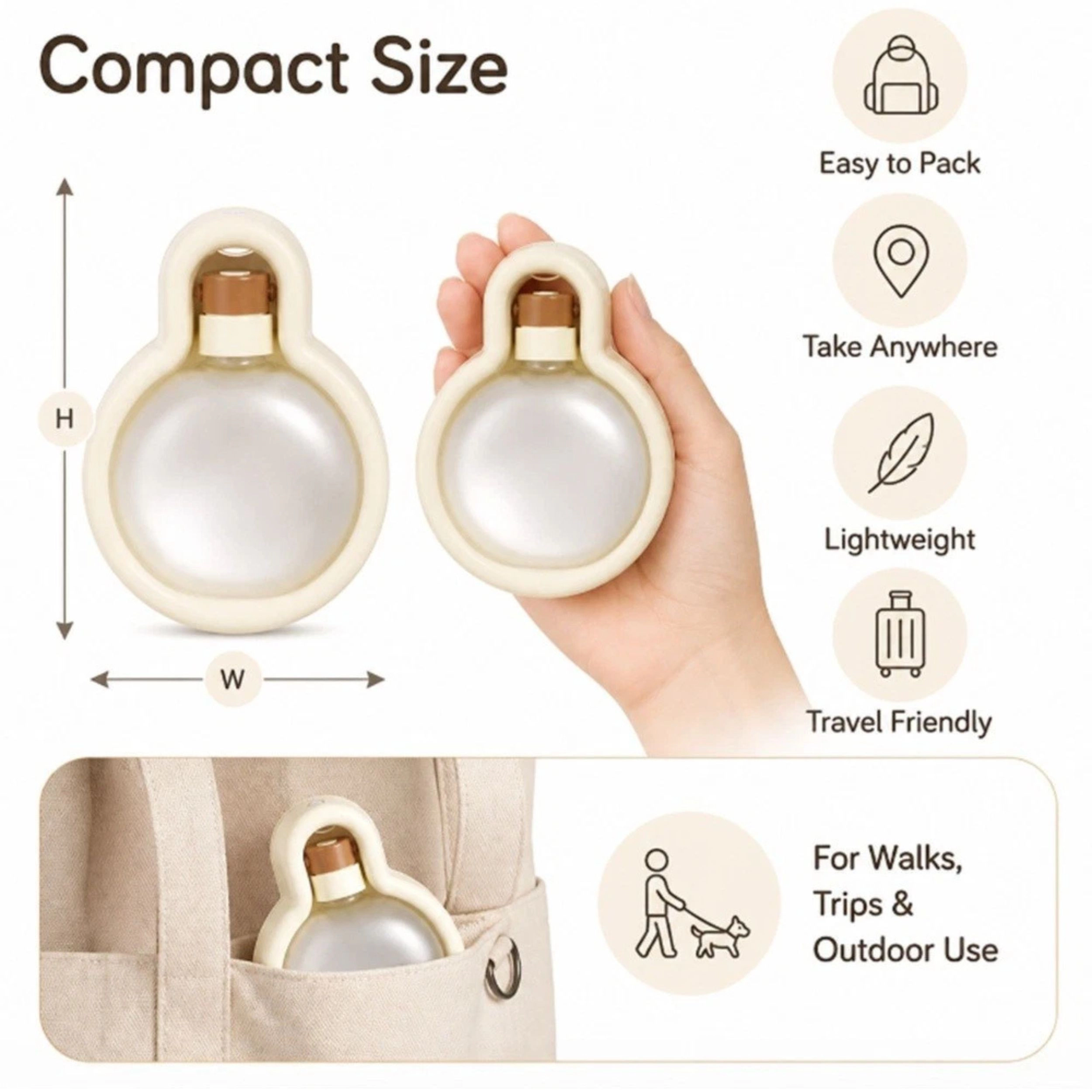 Home Collection 500ml Foldable Dog Water Bottle Portable Pet Travel Dispenser