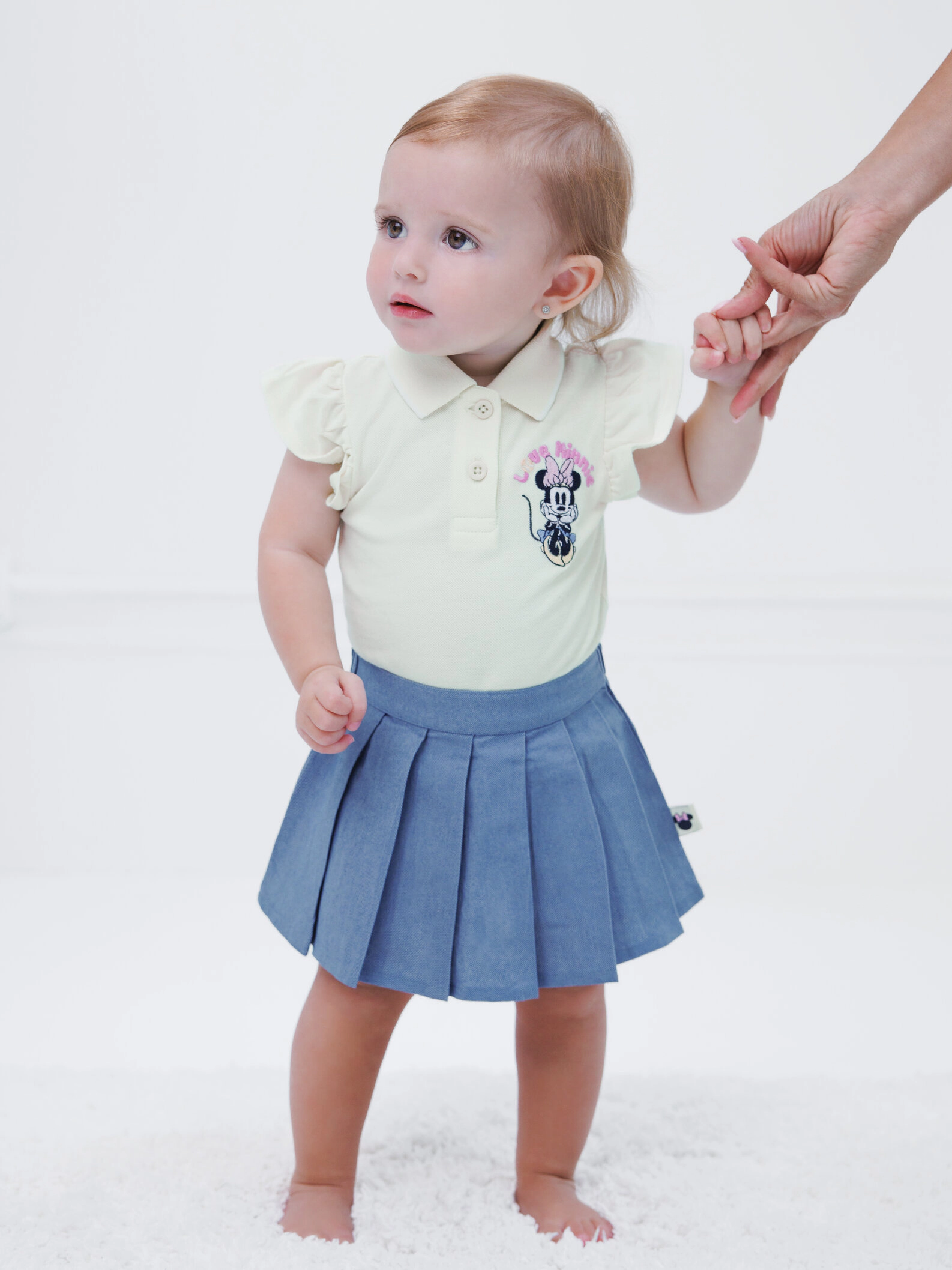 Disney Baby Girls' Pleated 2-Piece Bodysuit and Skirt Set
