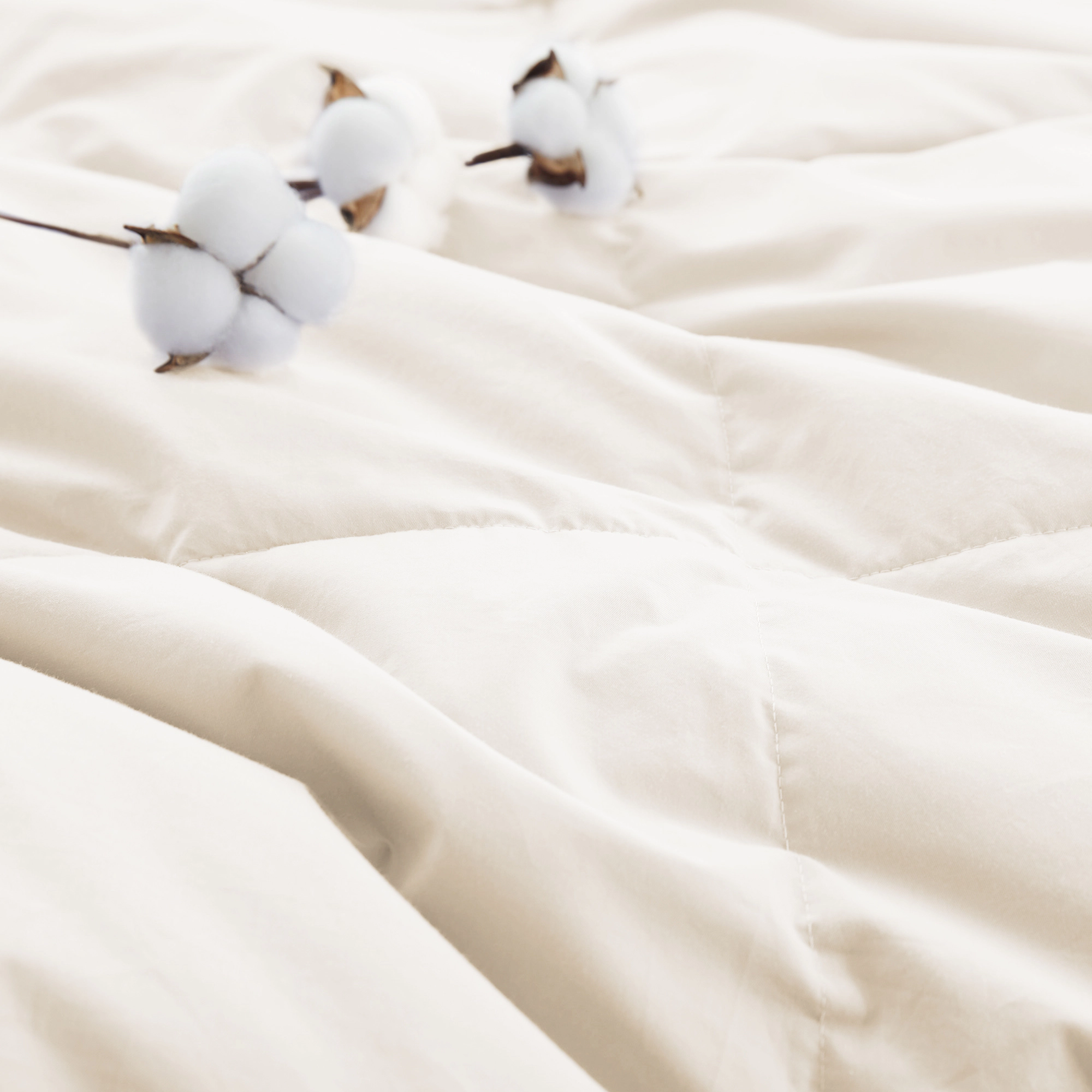 Puredown Selected Lightweight Organic Cotton Goose Down Feather Fiber Comforter
