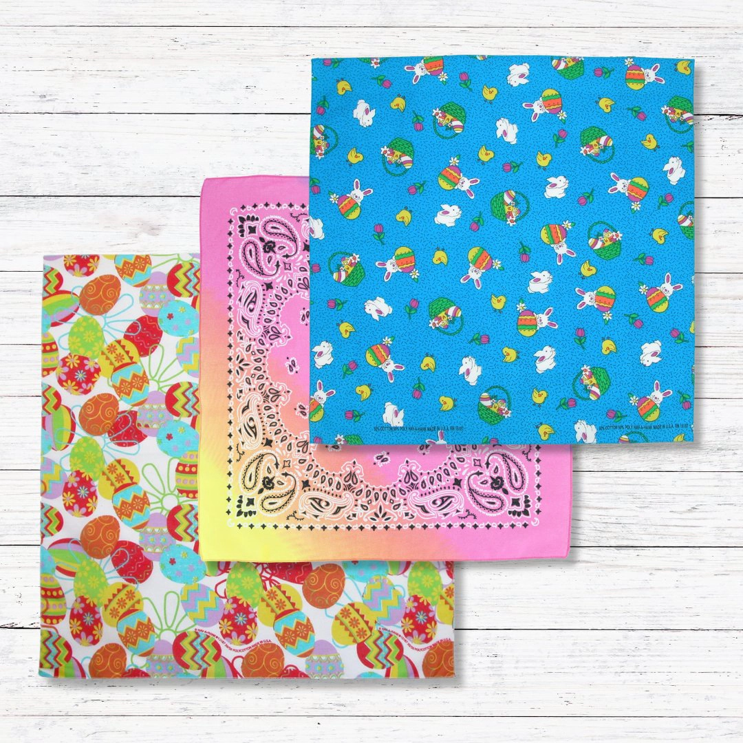 CTM Bunny Patch Easter Print Holiday Bandana