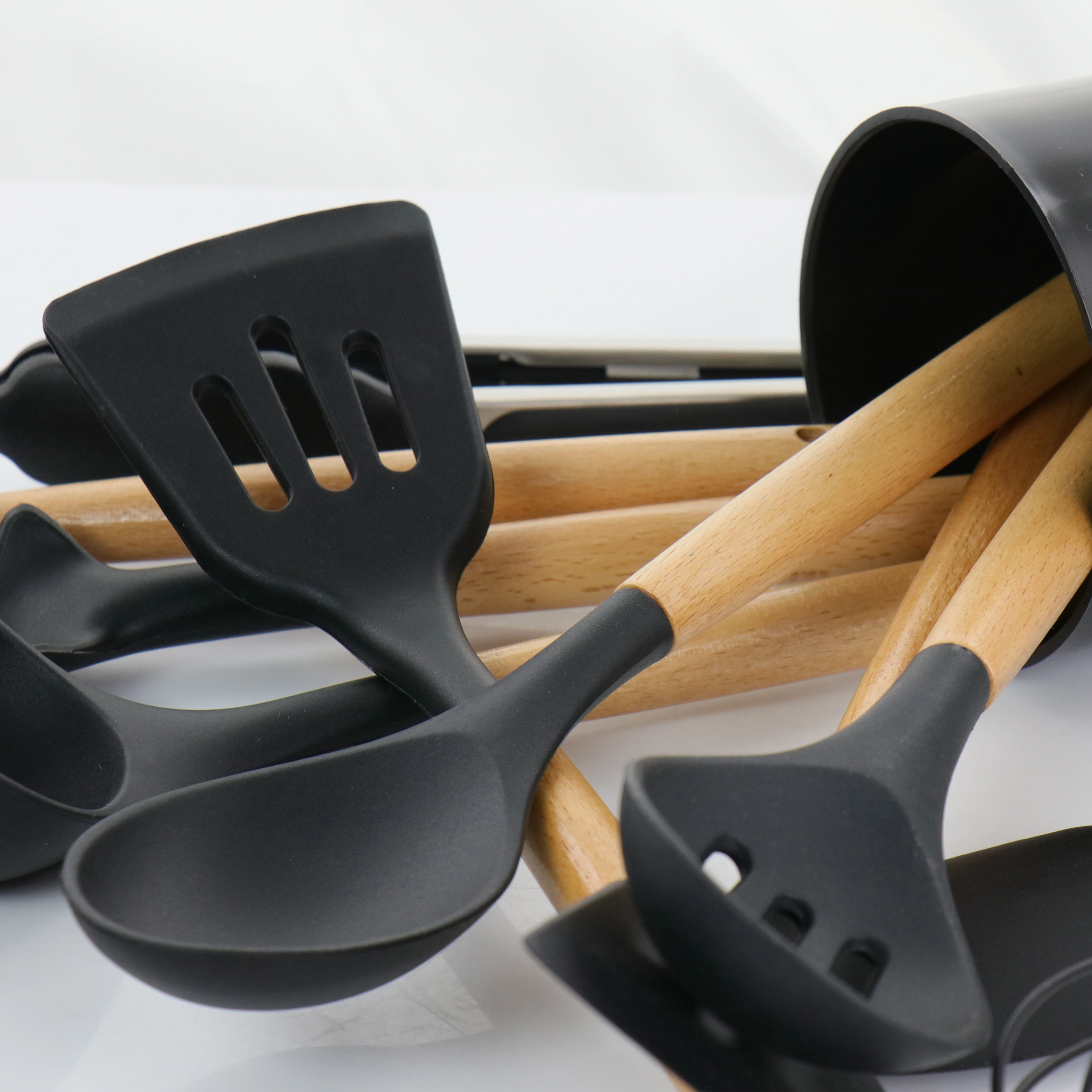 MegaChef Silicone and Wood Cooking Utensils