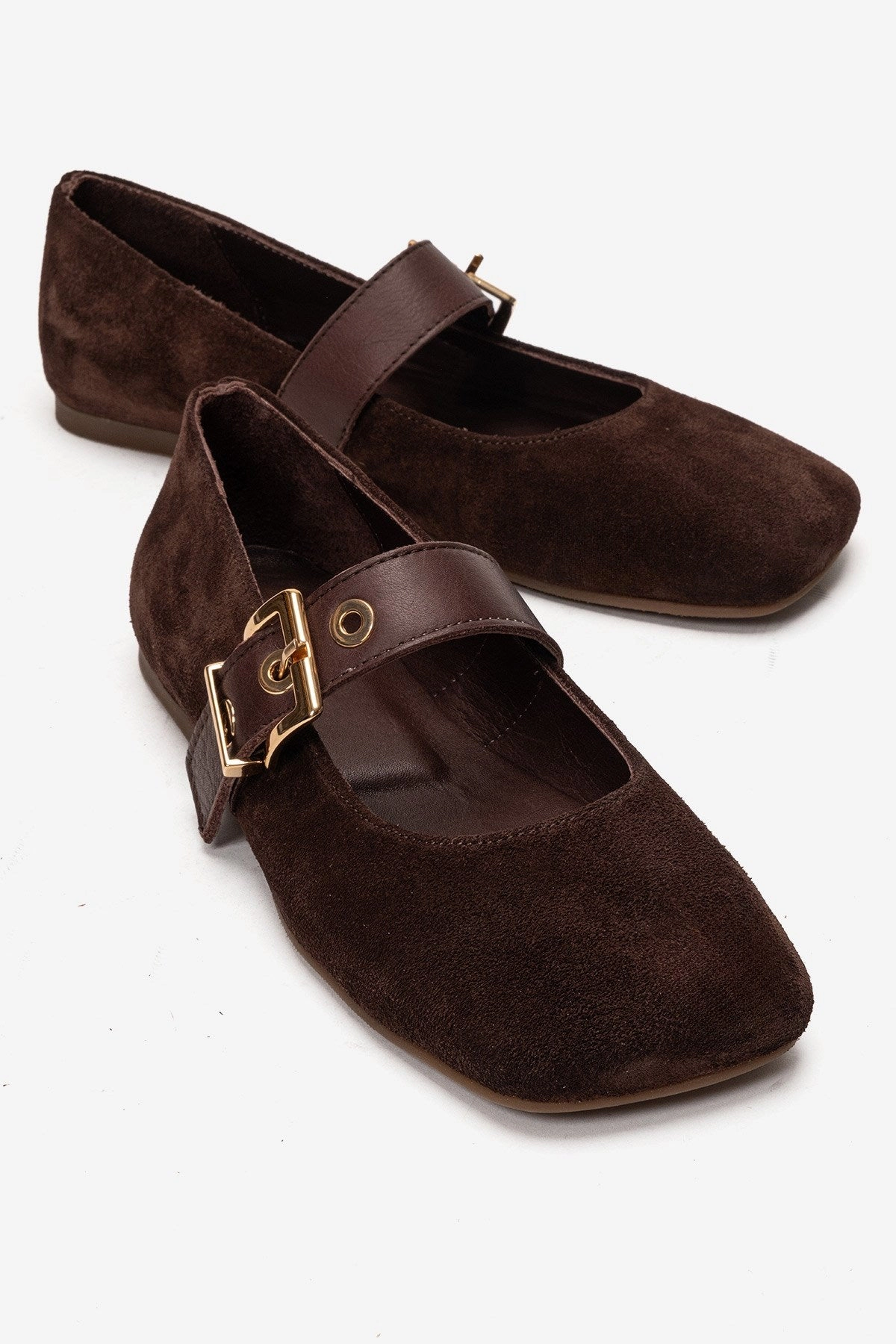 Forever & Always Womens Jonas Leather Ballet Flat