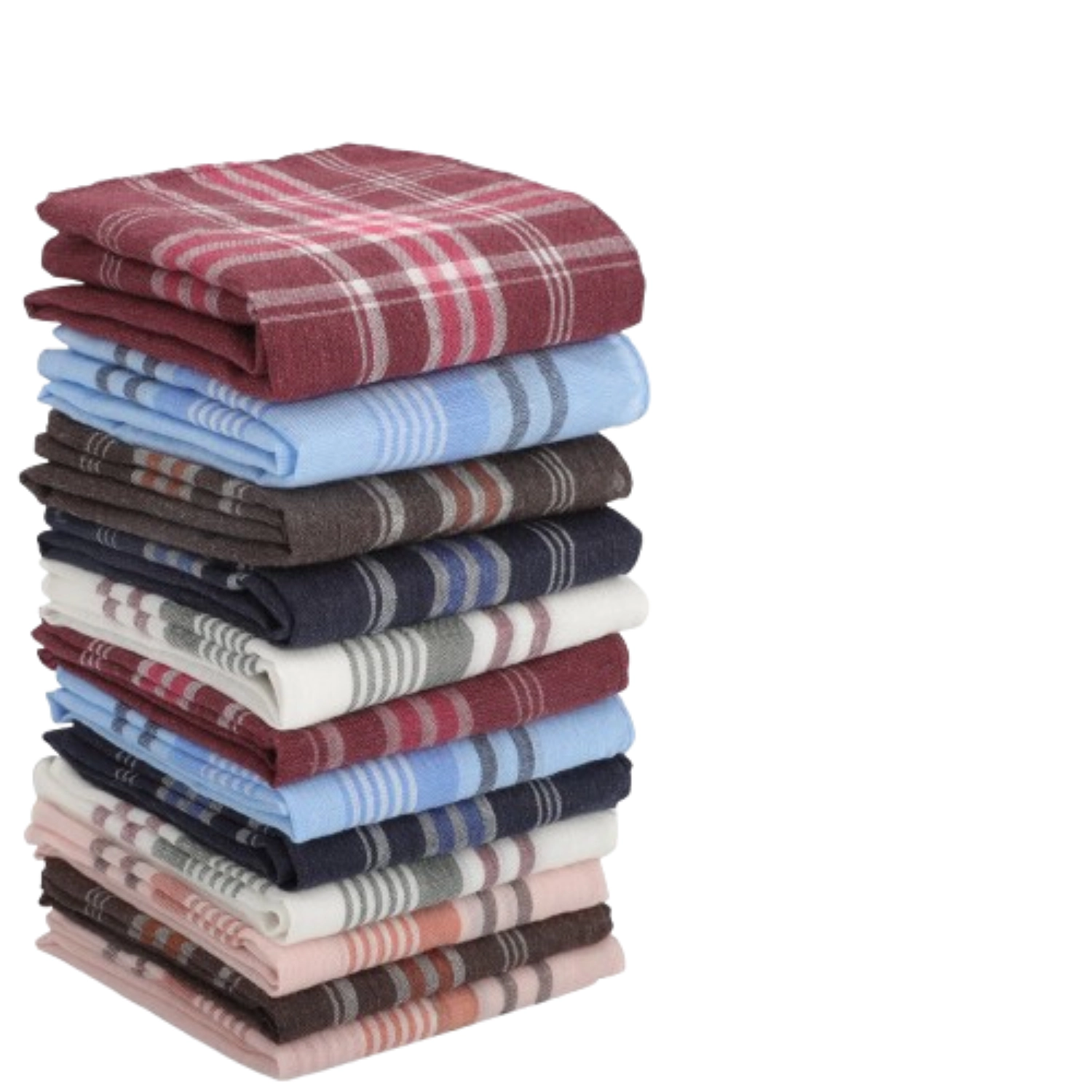 SS Design 12-Piece Men's Classic Cotton Handkerchief Set