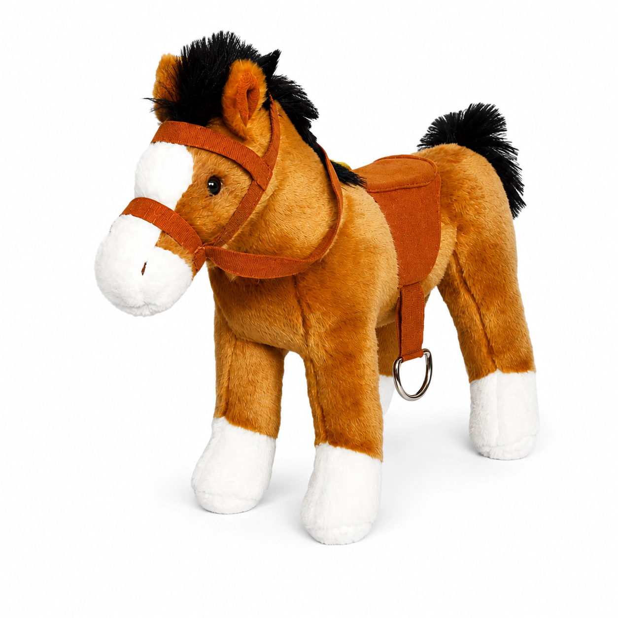 Auswella Plush Small 12 inch Copper Golden Brown Horse