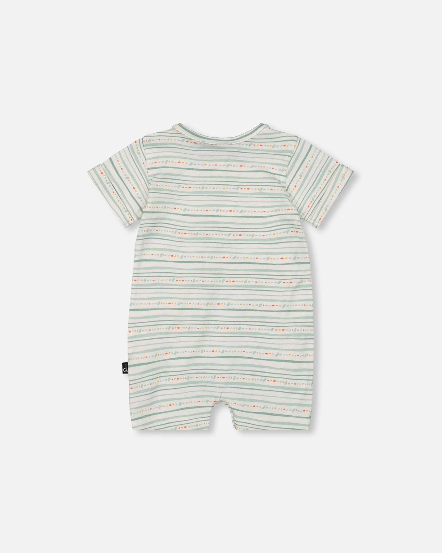 Deux par Boys Organic Cotton Romper Printed Lines