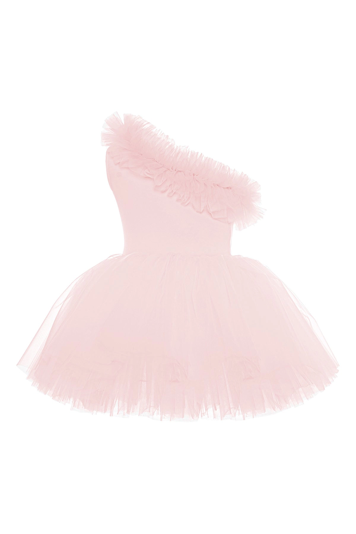 Mini Celebrities Girls One Shoulder Ruffle Tutu Dress