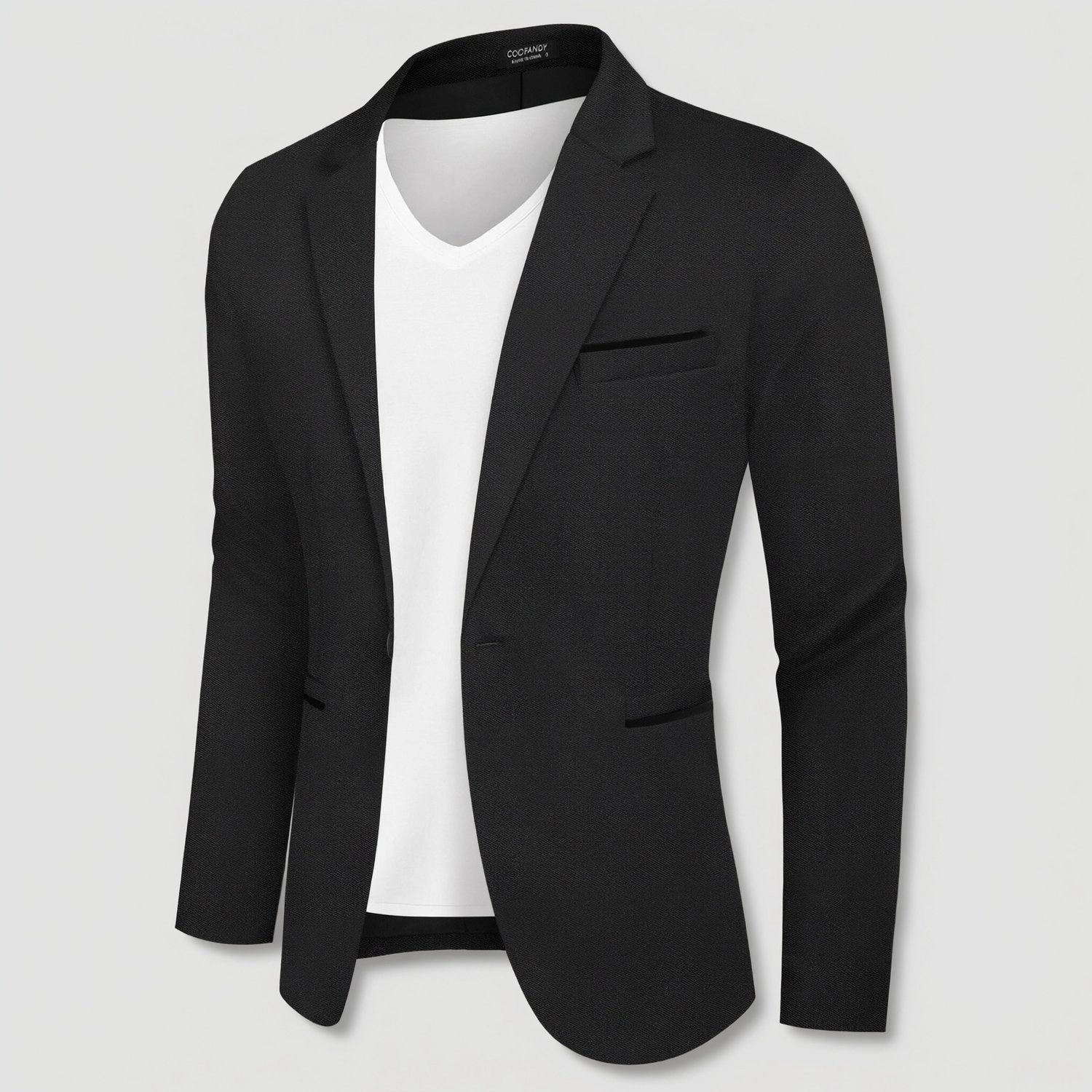 COOFANDY Mens Burgundy Blazer Long Sleeve Notched Lapel One Button Slim Casual Coat
