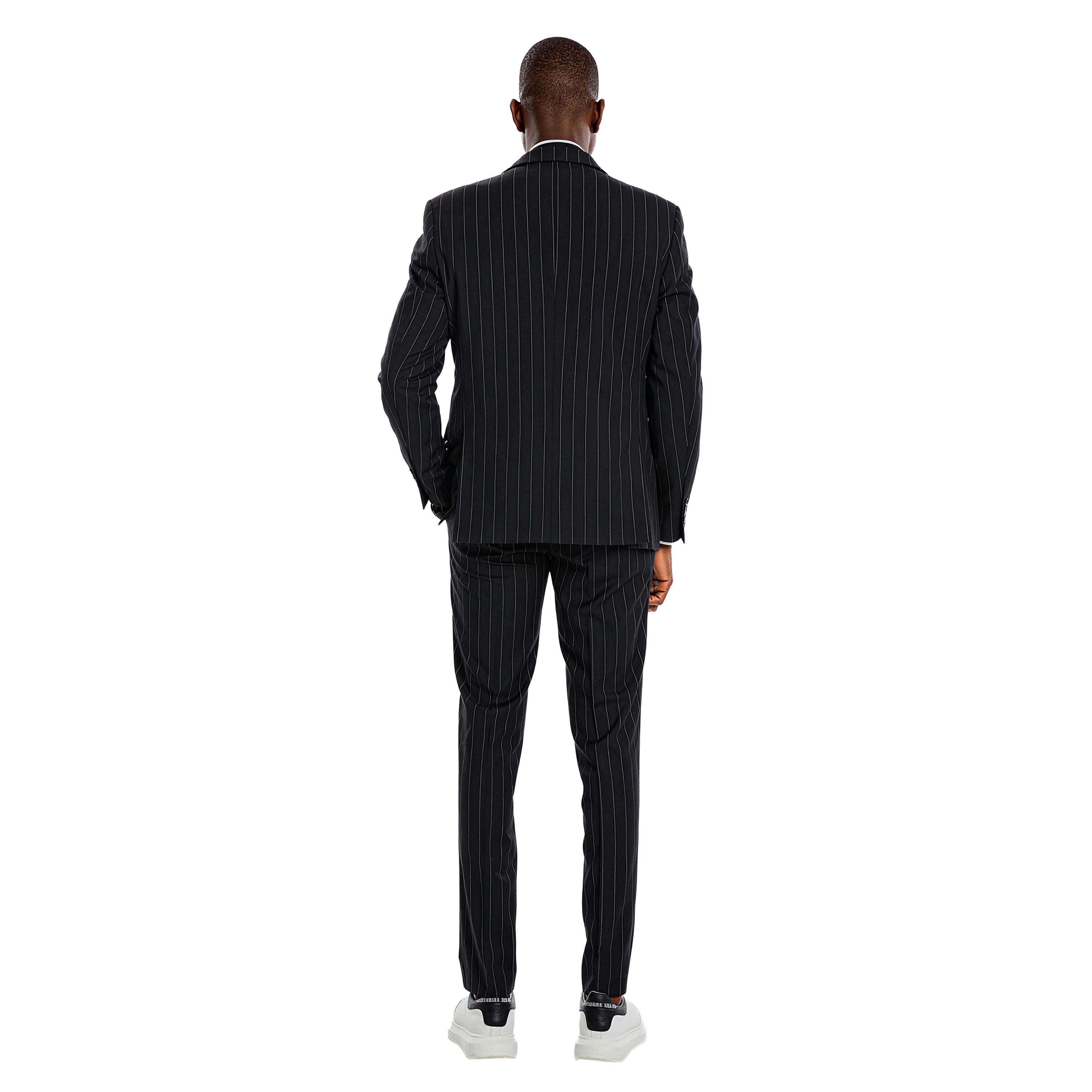 Tazzio Mens Skinny Fit Velvet 2 Piece Suit Set, Peak Lapel