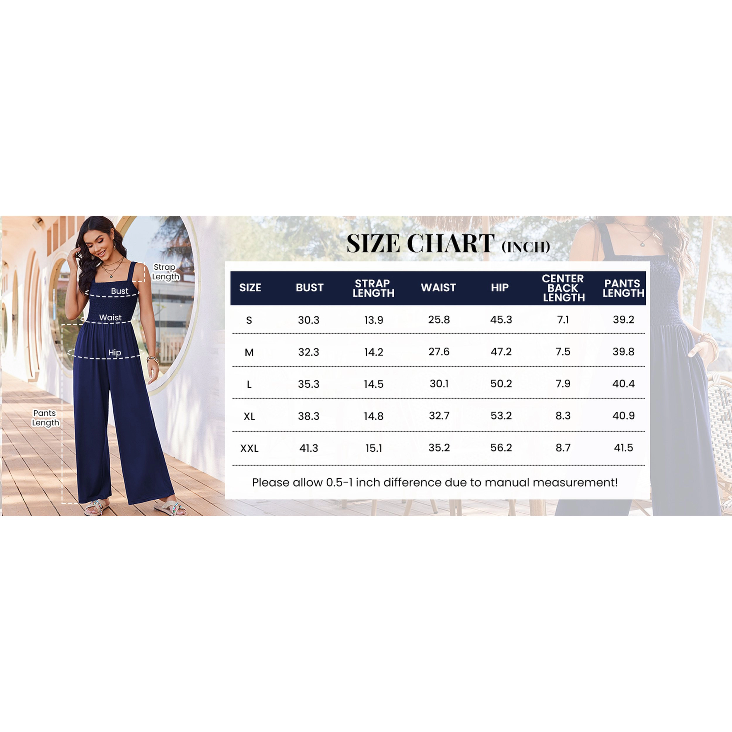 Ekouaer Women's Sleeveless Floral Square Neck Wide Leg Jumpsuit