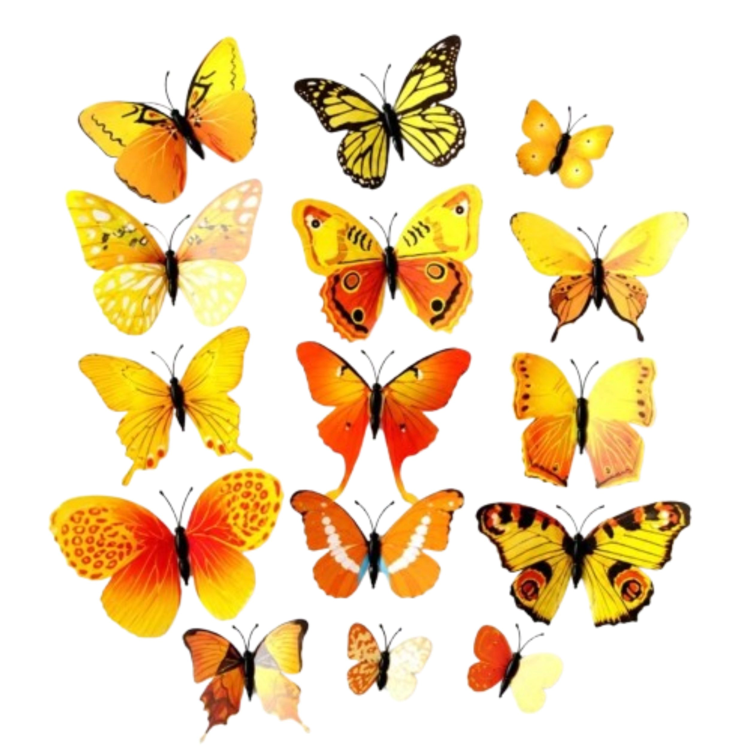 Home Collection Pack of 12, 3D Butterfly PVC Wall Stickers Decor Decals