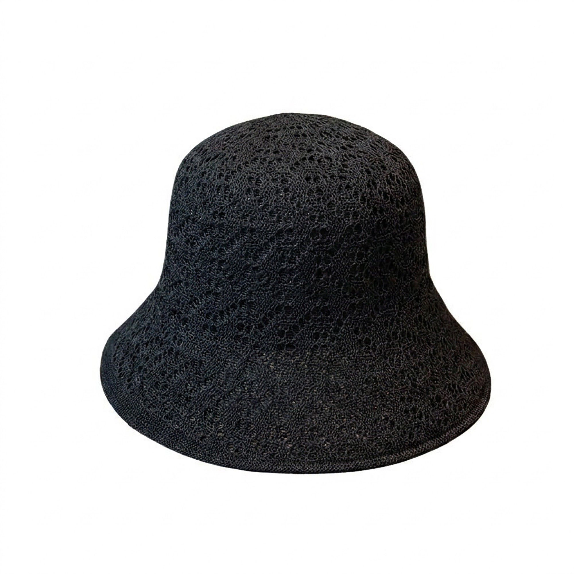 Anna-Kaci Women's Crochet Bucket Sun Hat with Open Weave Texture and Flexible Brim Design