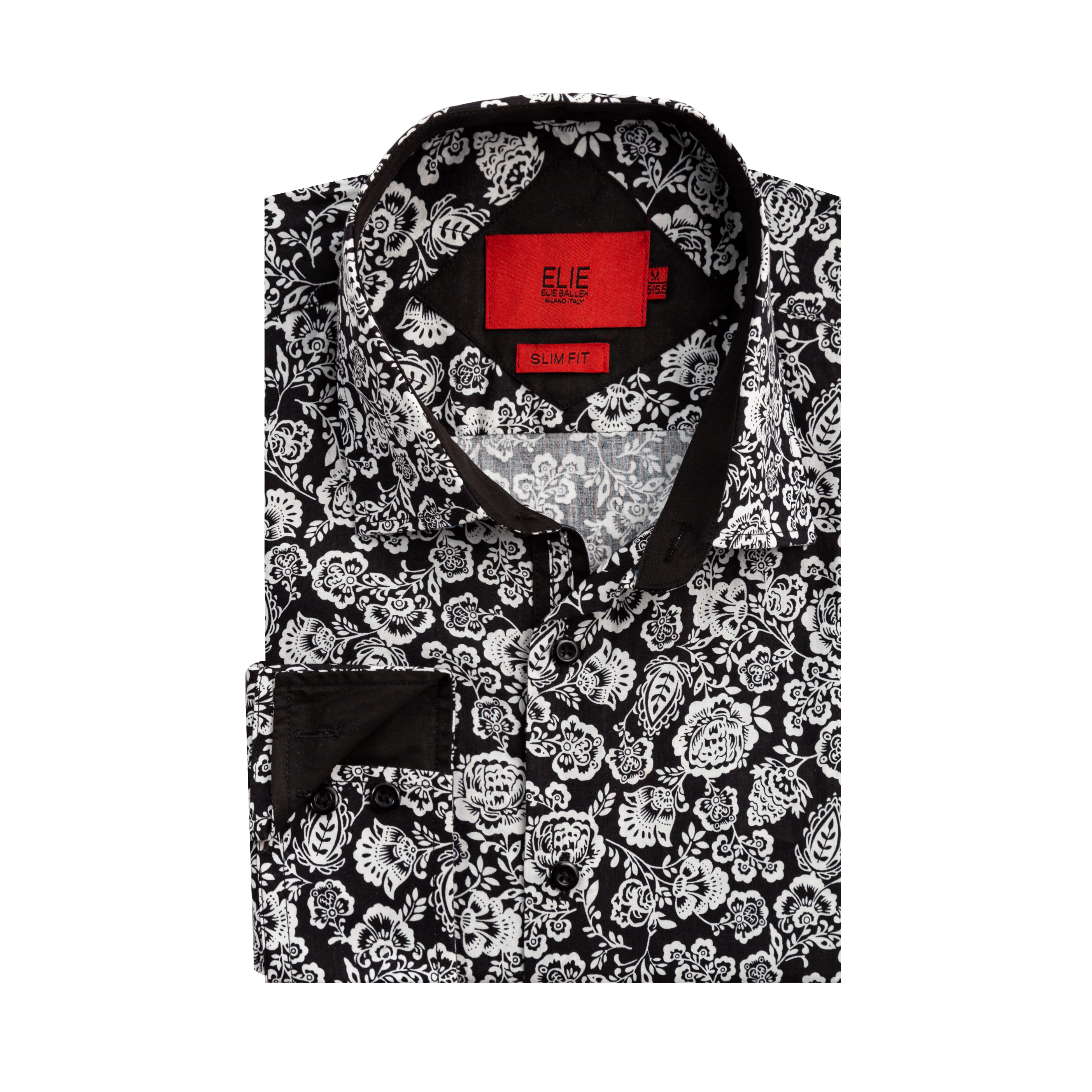 Elie Balleh Boys Slim Fit Paisley Print Shirt