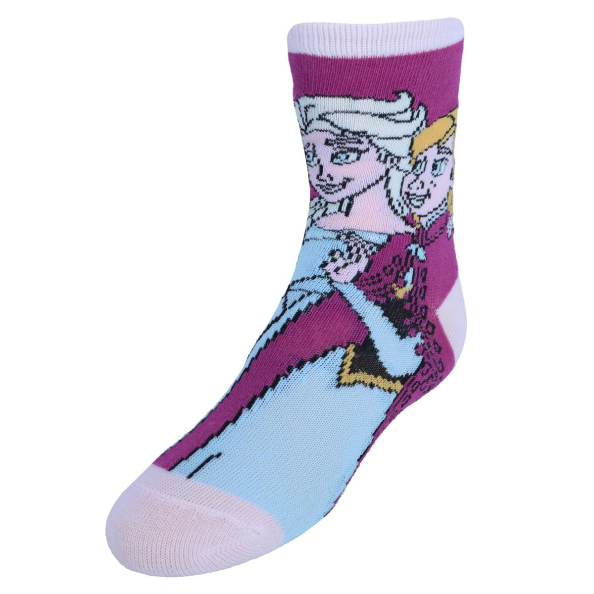 Textiel Trade Girl's Frozen Themed Novelty Crew Socks (Pack of 3)