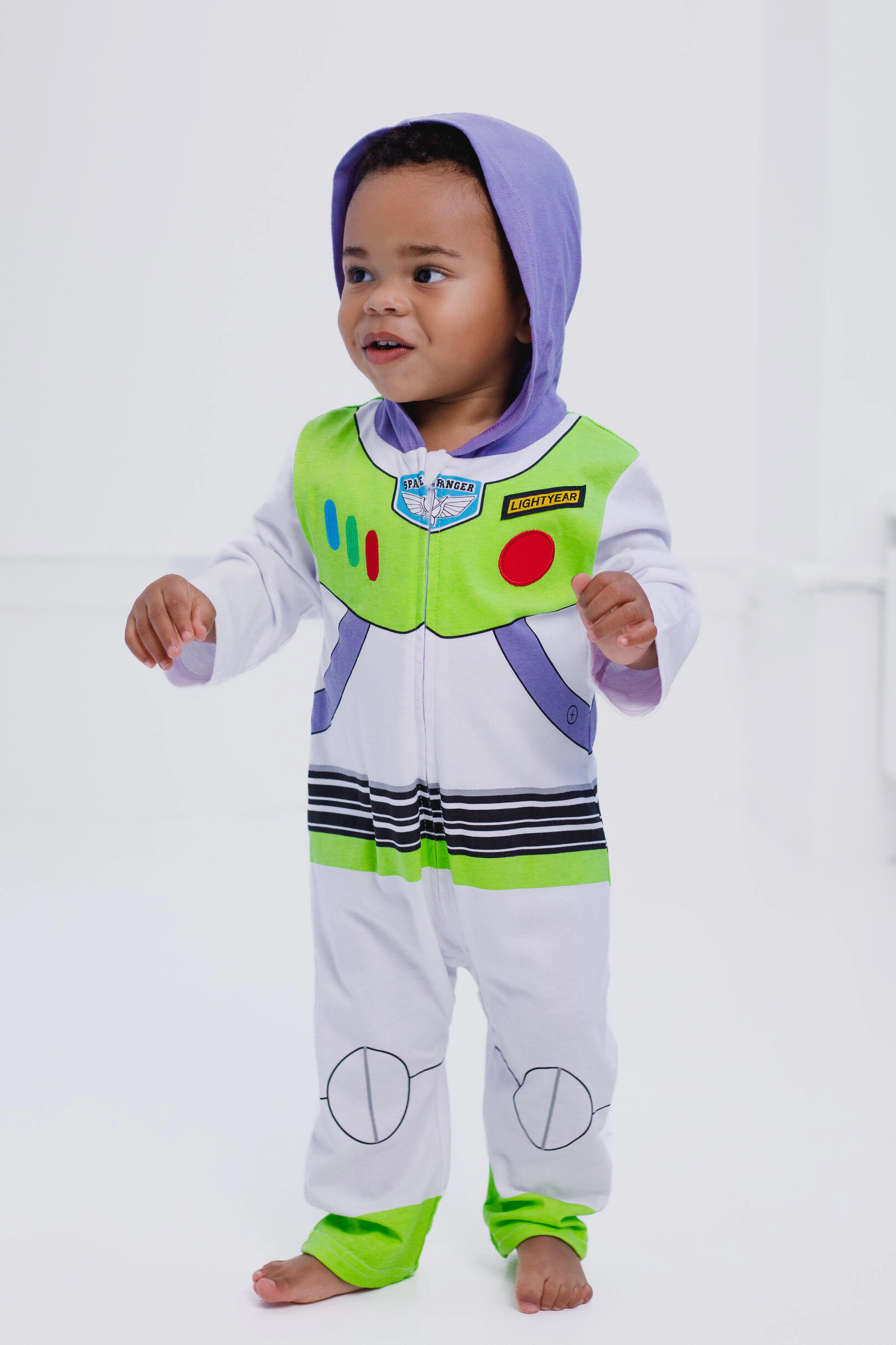 Disney Toy Story Buzz Lightyear Boys' Cosplay Hooded One Piece