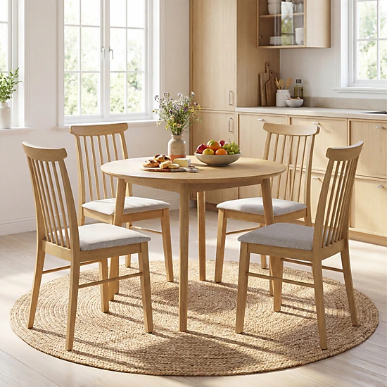 LJG Dining Chairs Set of 2 Fabric Upholstered Kitchen Armless Chairs ...