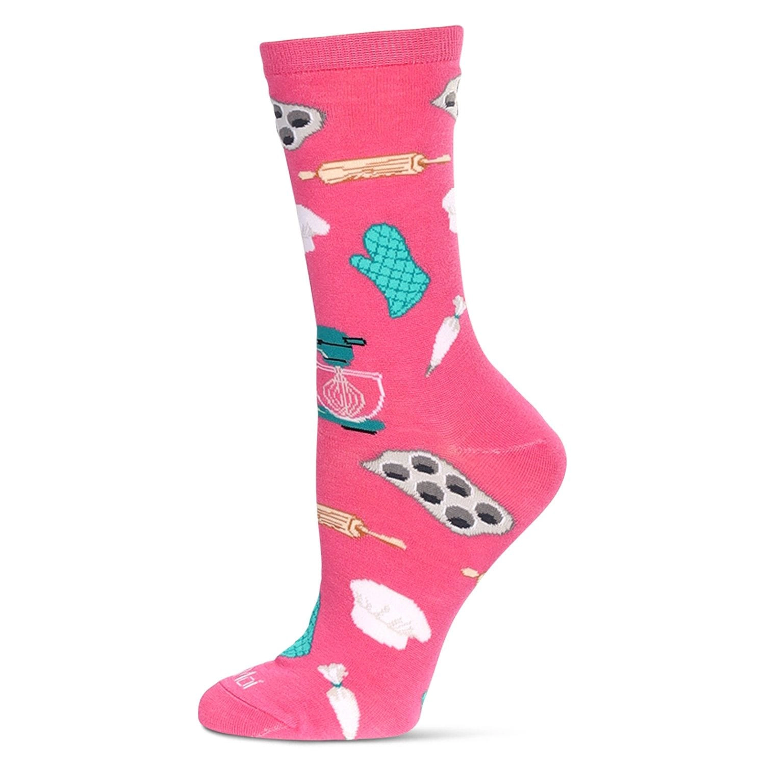 MeMoi Women's Baking Bamboo Crew Socks