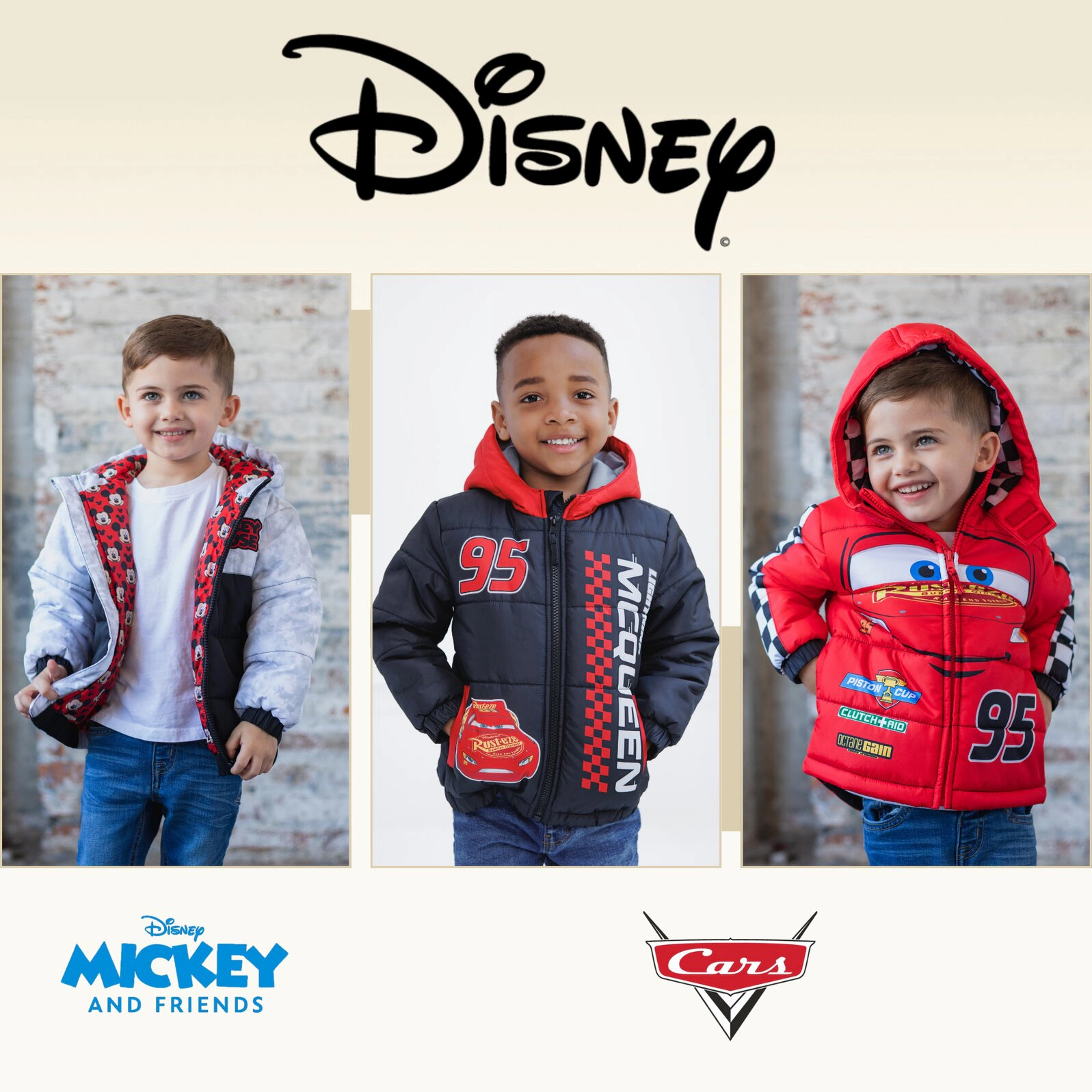 Disney Hooded Zip-Up Puffer Coat