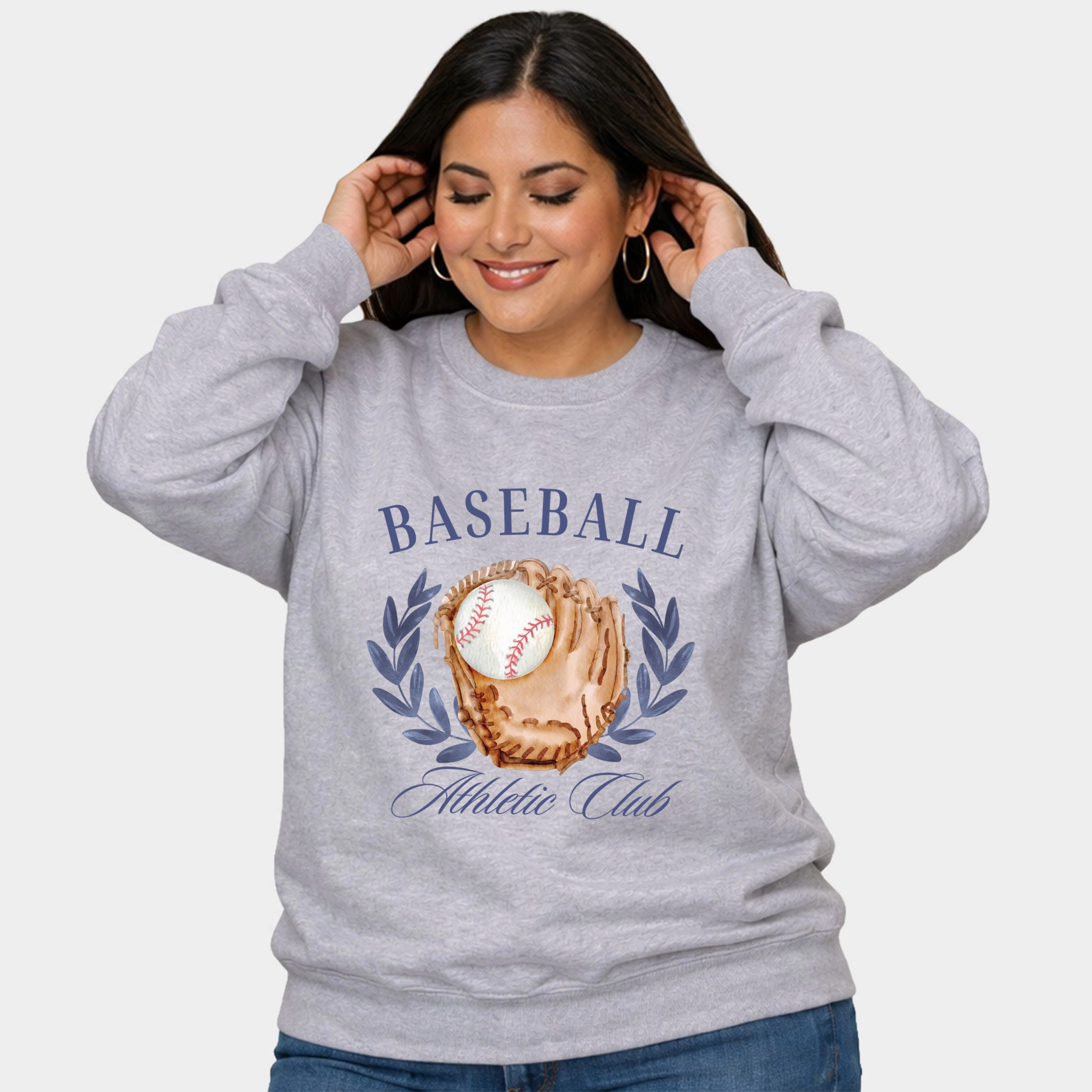 Simply Sage Market - Baseball Athletic Club  Women's Plus Sized Graphic Sweatshirt