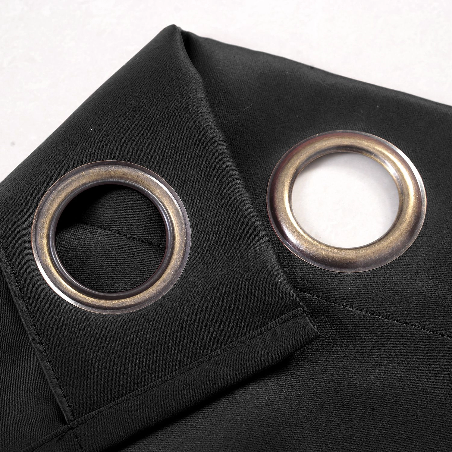 Kate Aurora 1 Piece Black Room Darkening Grommet Top Window Curtain Panel