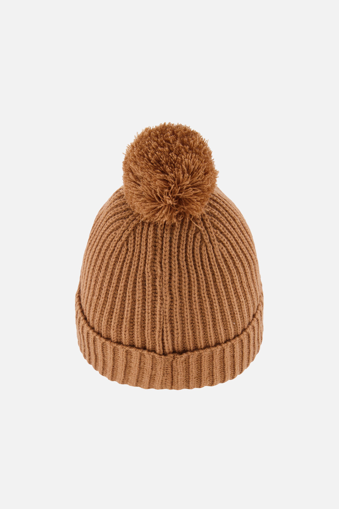 Deux par Boys Winter Knit Hat with Pompom and Folded Cuff