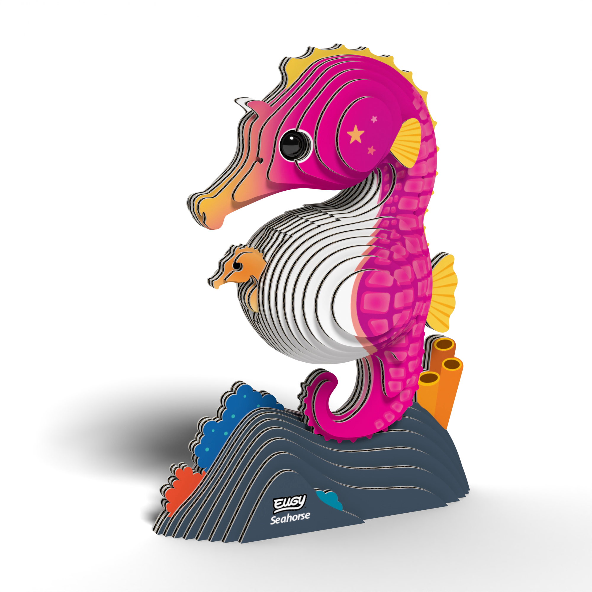 EUGY Seahorse 3D Puzzle - contains 48 puzzle pieces
