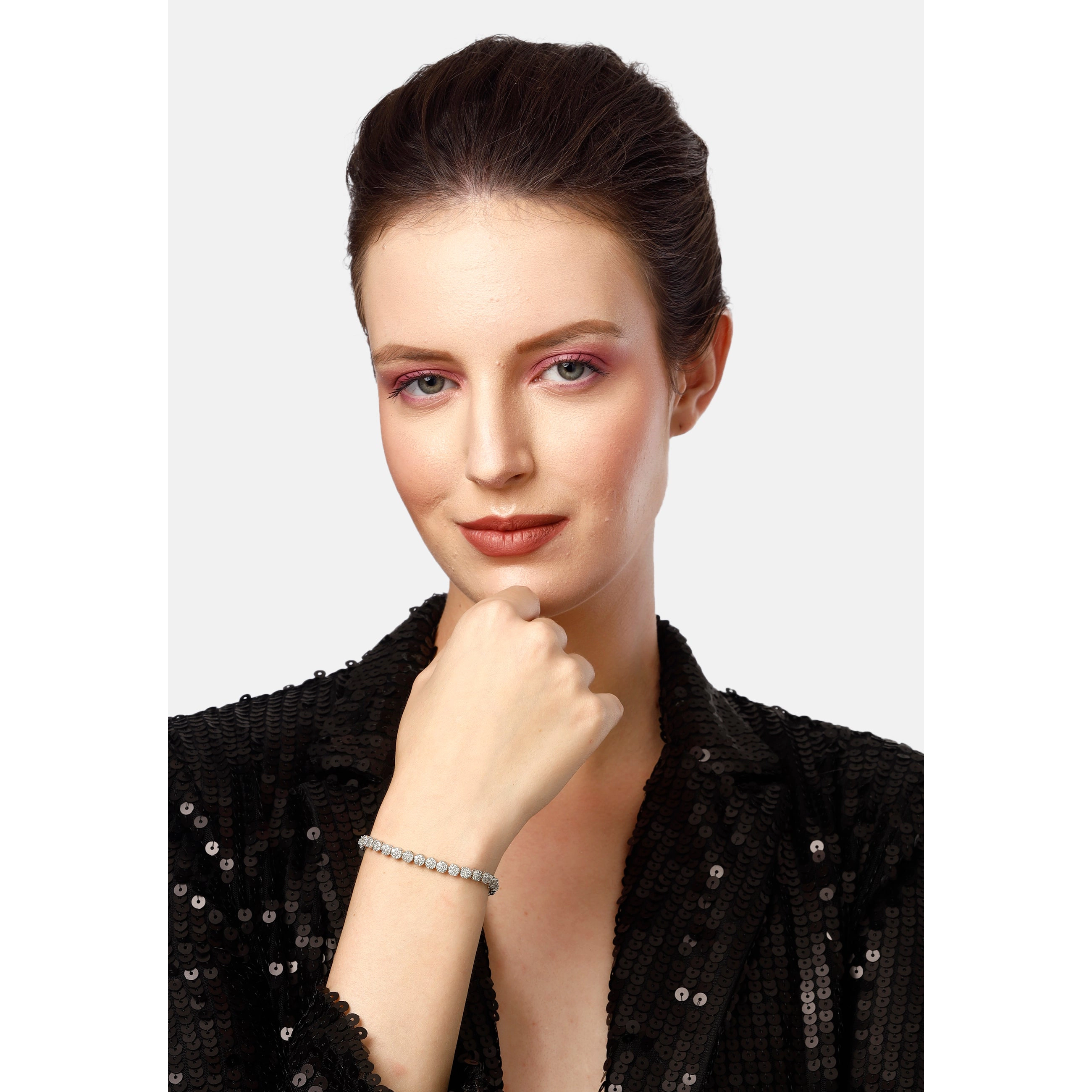 AGP PARIS Womens Diva Round Tennis Bracelet