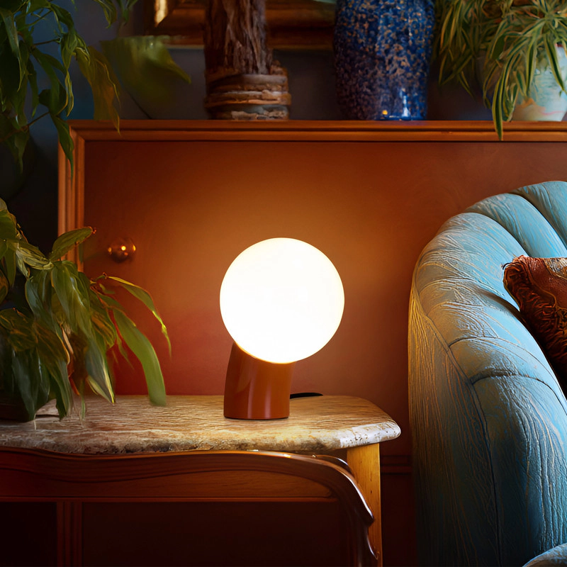 Brightech Vino Glass Globe Desk Lamp