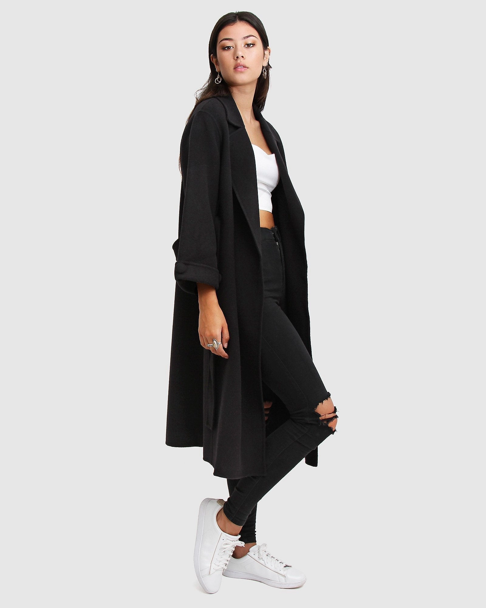Belle & Bloom Womens Stay Wild Oversized Wool Coat