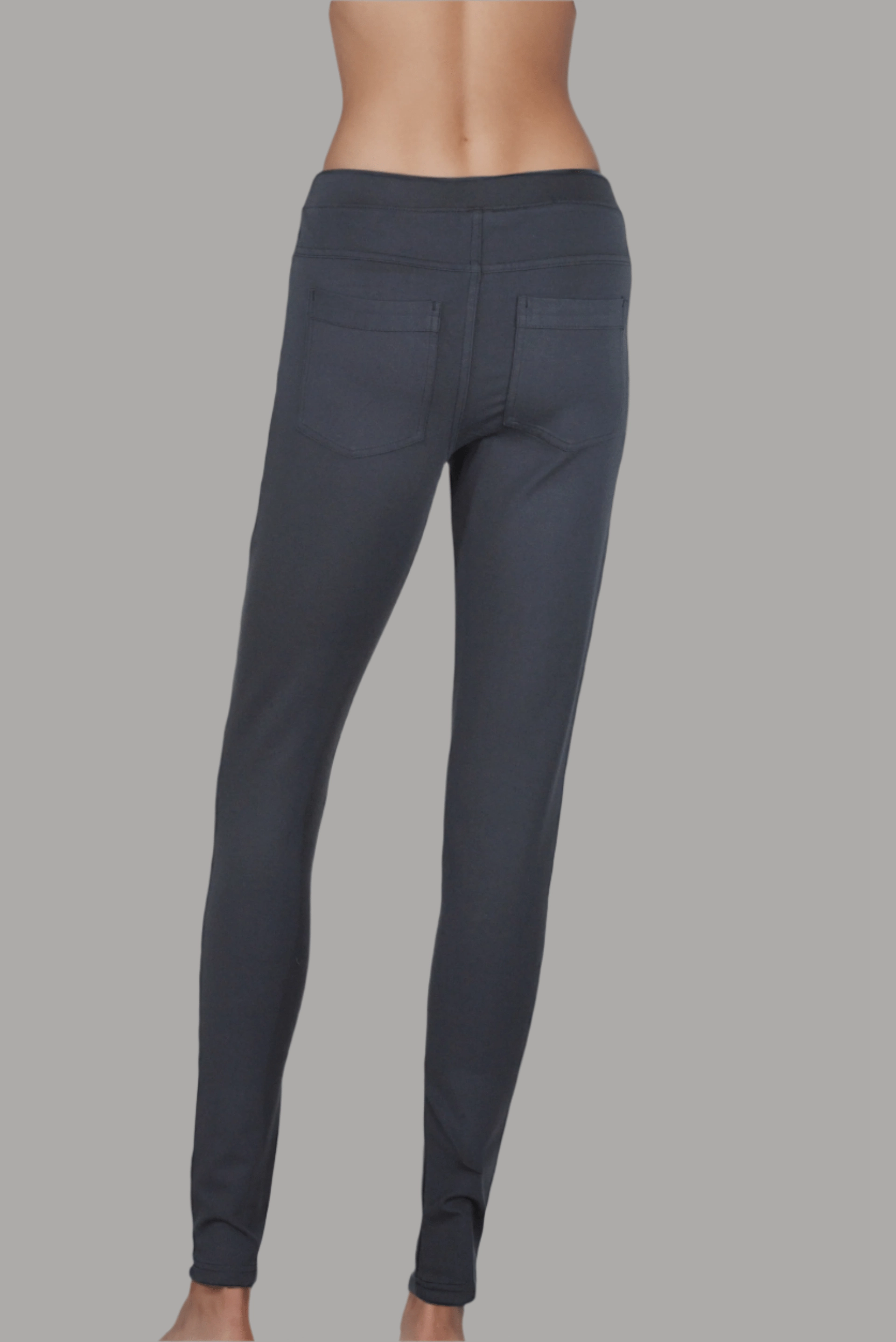DressAtR Women's Gray Stretch Skinny Fit Trouser