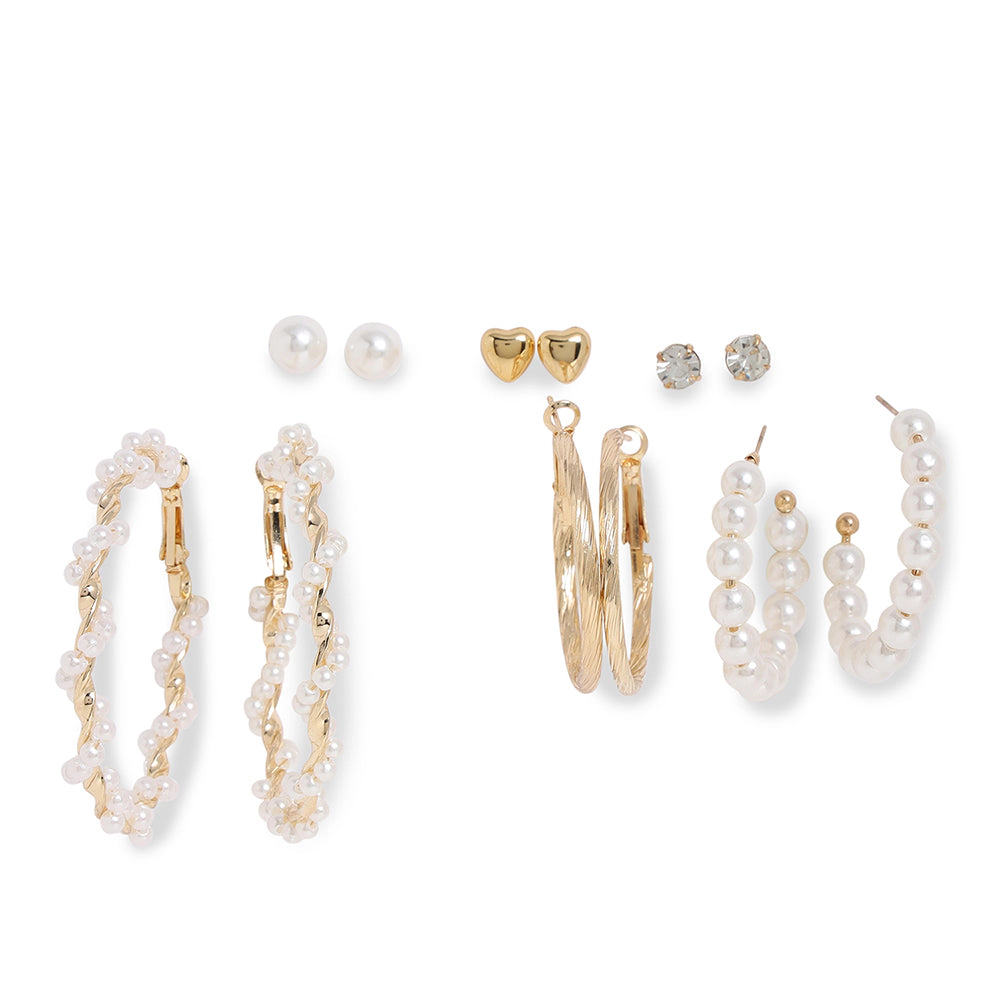 SOHI Women's Pack of 6 Multi-Layer Earrings