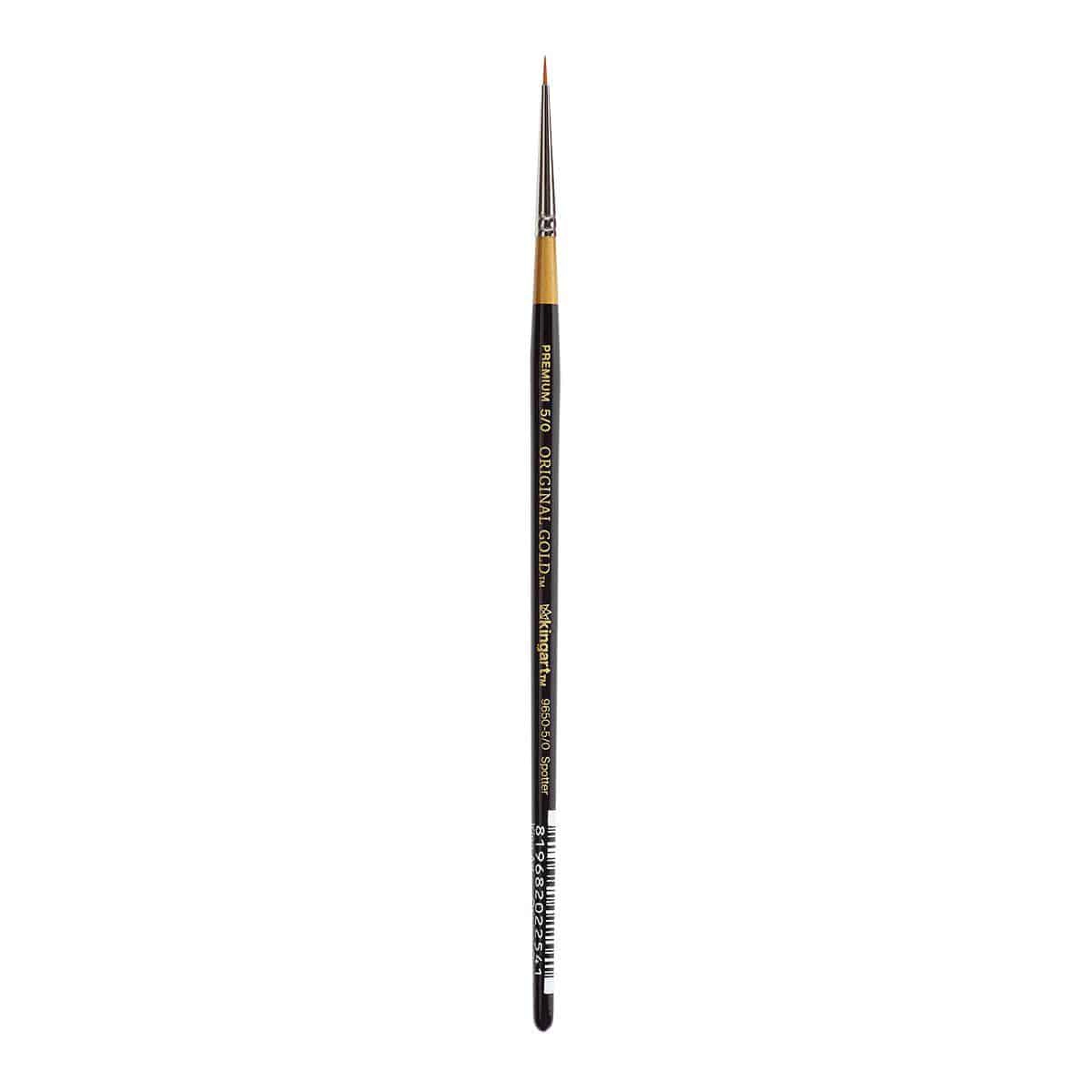 KINGART Original Gold 9650 Spotter Golden Taklon Brush