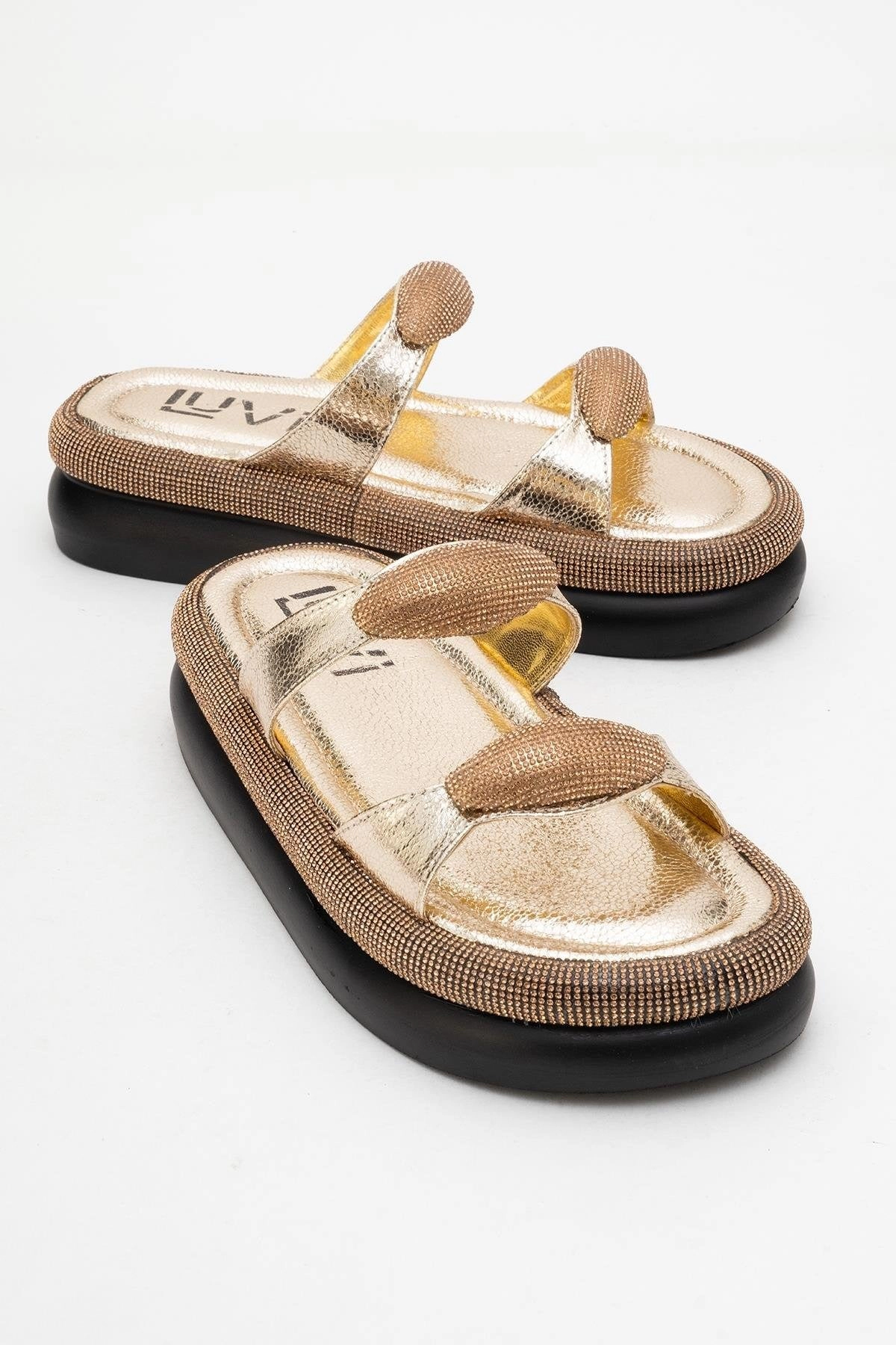 Prologue Shoes Womens Finery Embellished Platform Slide