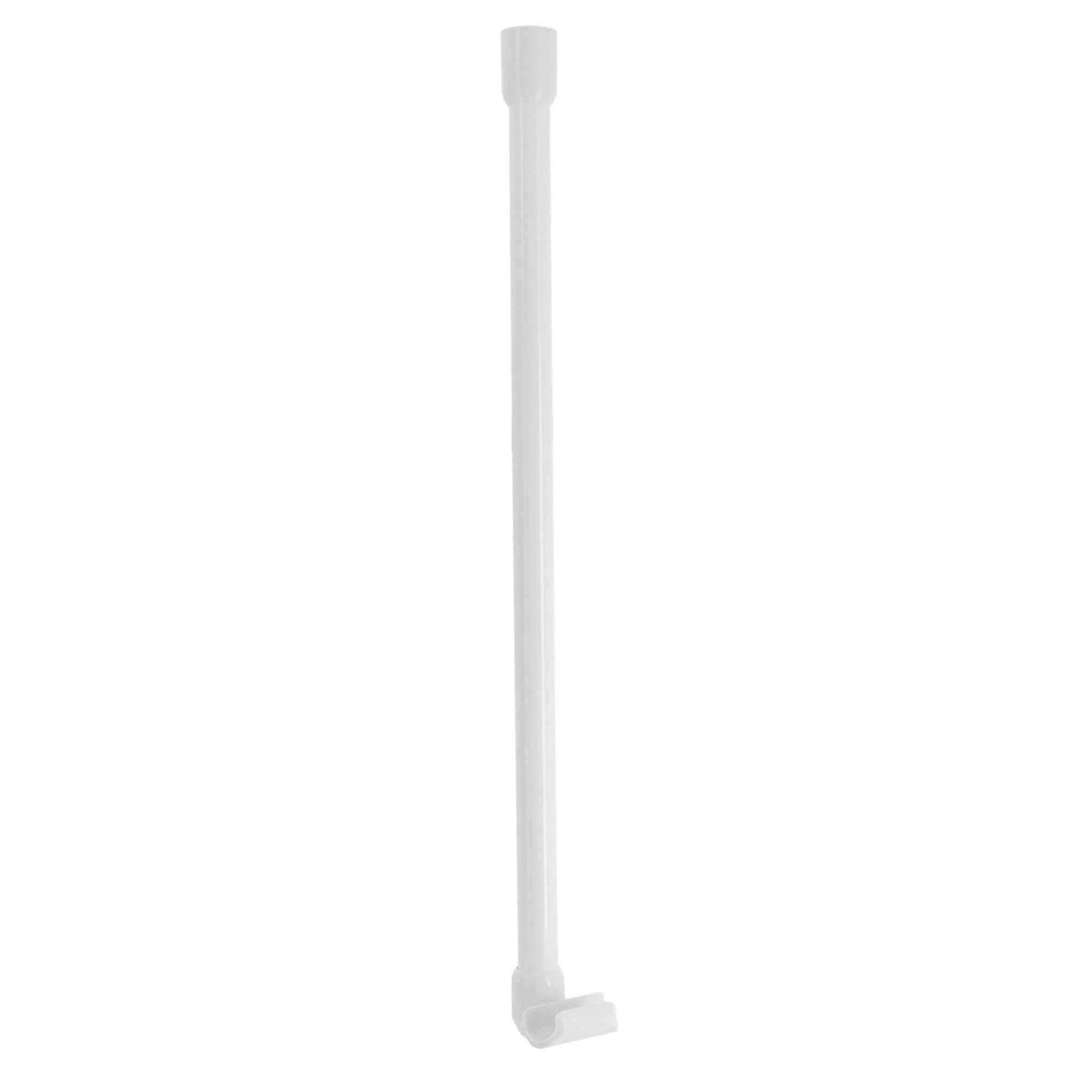 Evideco French Home Goods 24.3in White Aluminum Ceiling Support Bar for 1-Inch Shower Curtain Rods