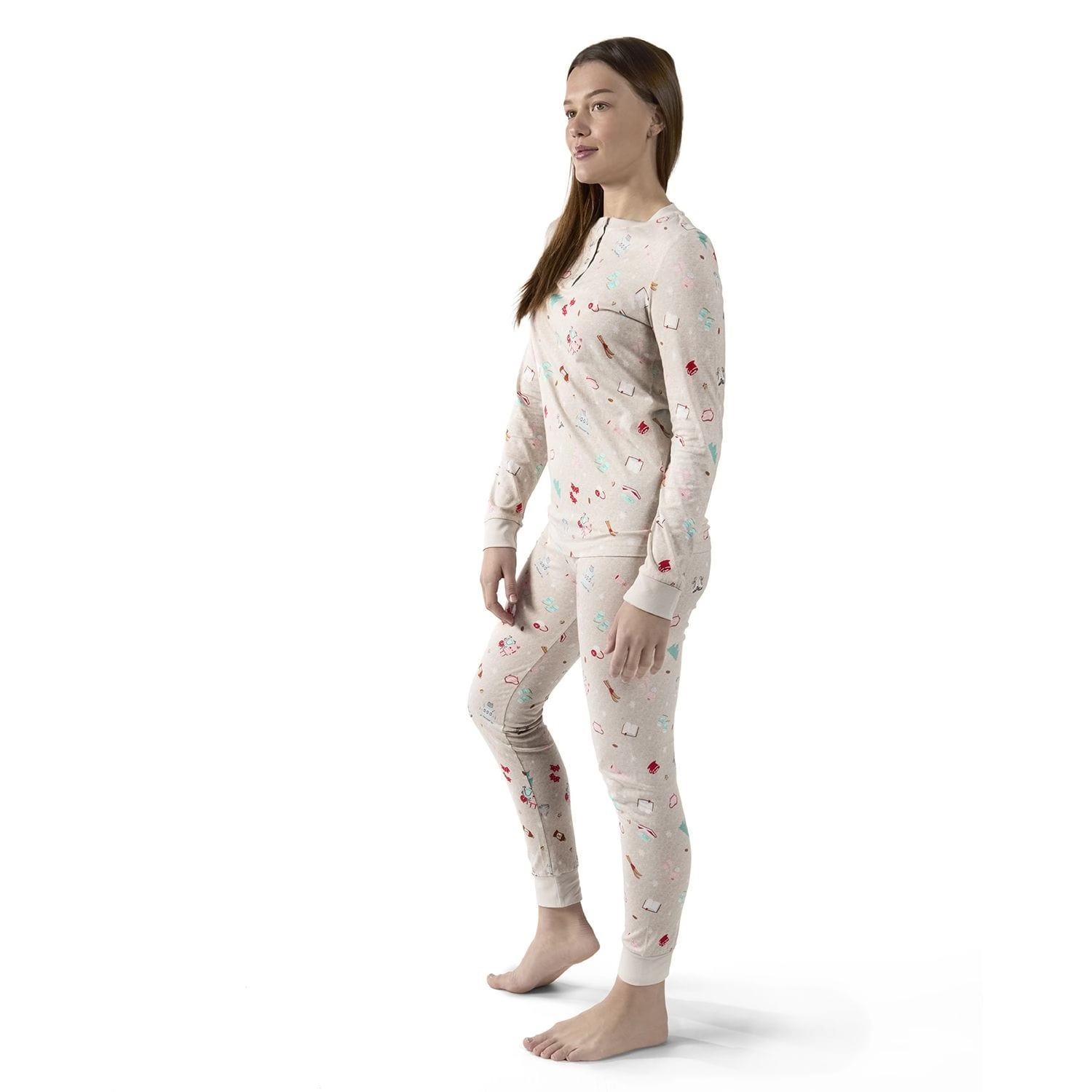 MeMoi Women's Holiday Getaway Two-Piece PJ Set a Bag