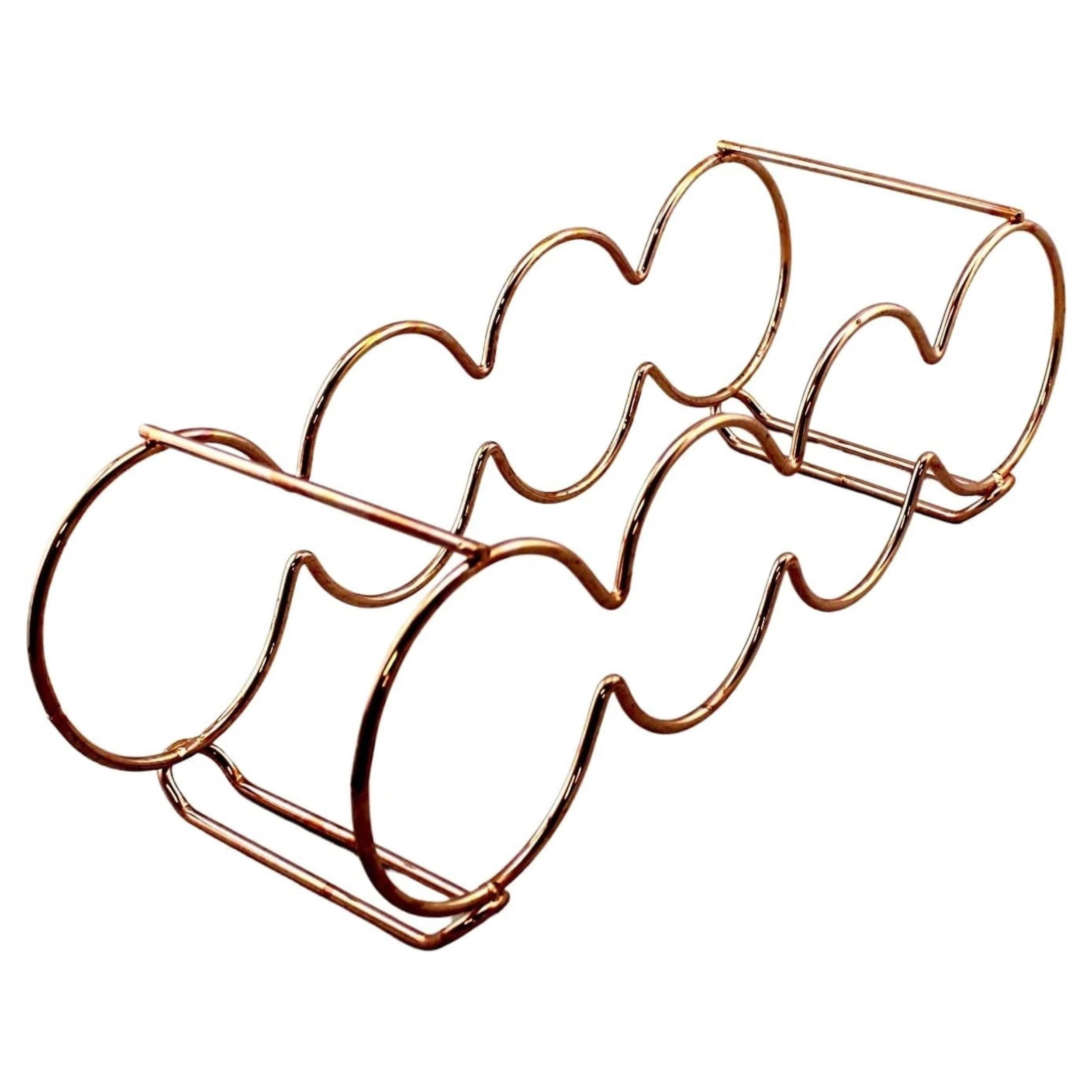 Home Collection 2-Tier Rose Gold Stackable Wine Rack Holds 11 Bottles