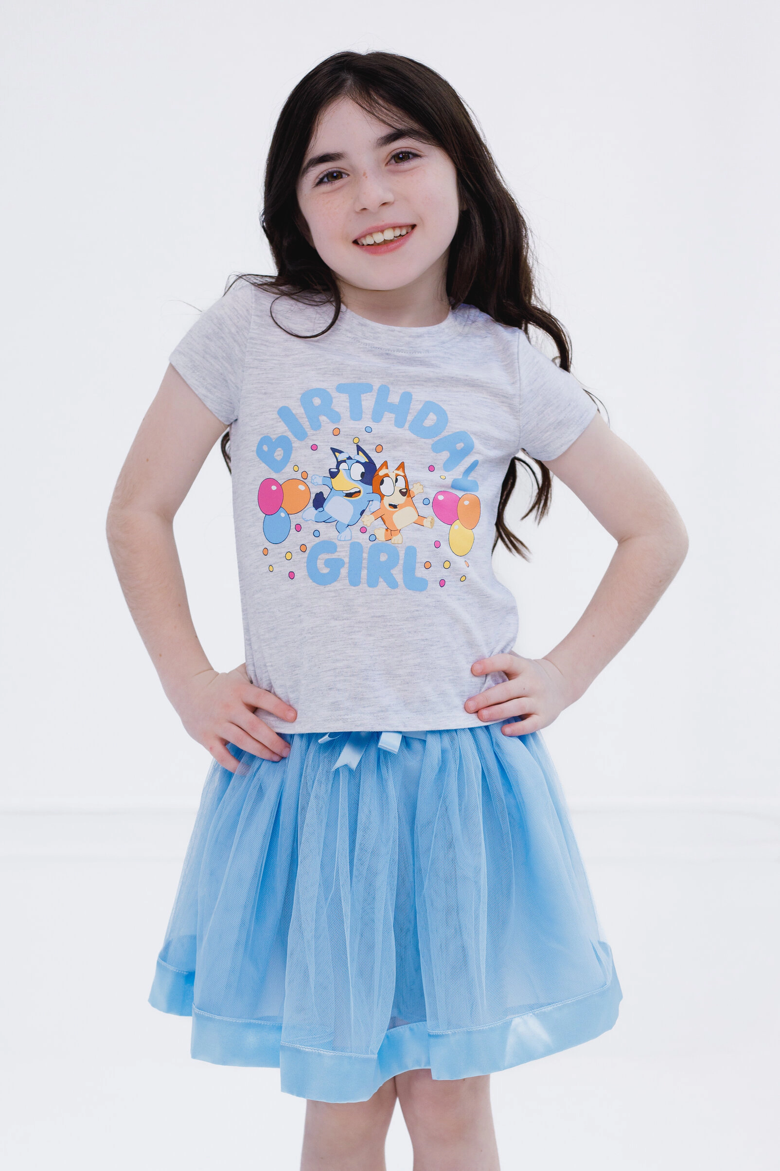Bluey Girls' 2-Piece T-Shirt and Skirt Set