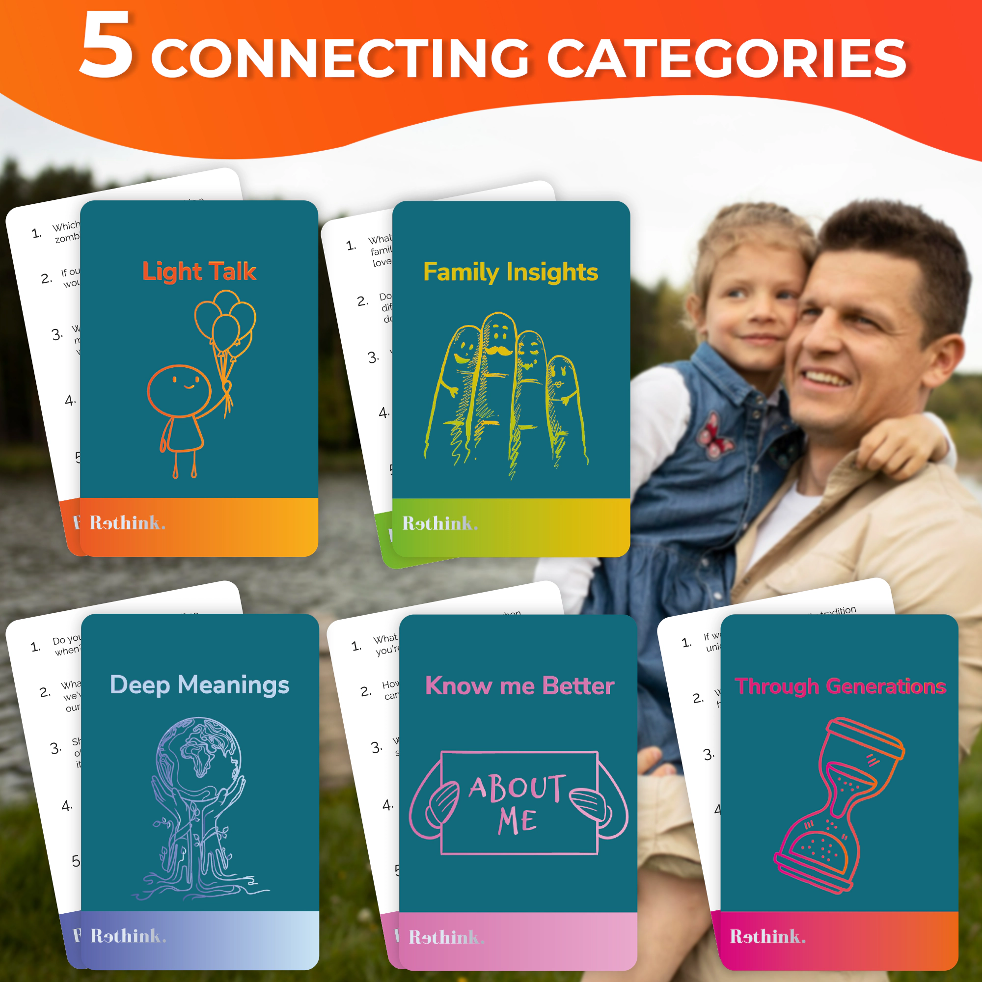 QUOKKA Family Conversation Card Game – 500 Questions for Kids & Adults