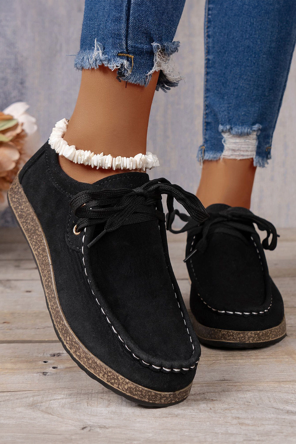 Threaded Pear Women's Quinn Cut Out Suede Ankle Boots