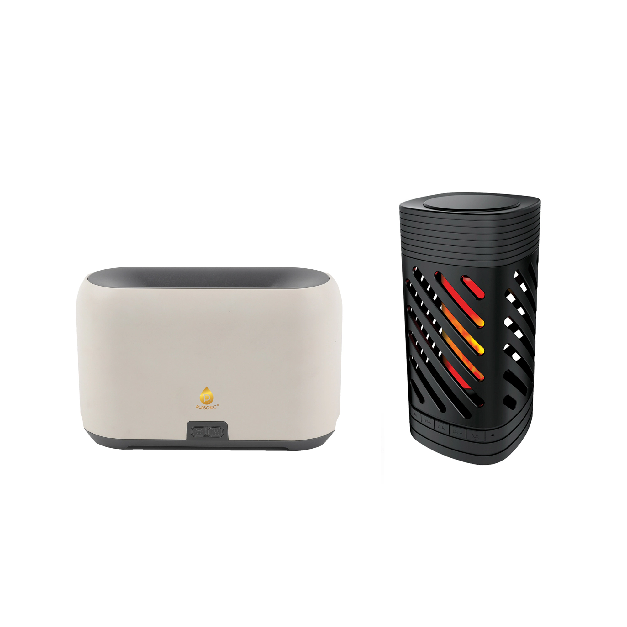 Pursonic Unisex Ambient Flame Lantern Speaker & FlameGlow Aromatherapy Diffuser 2-in-1 Home Wellness Set