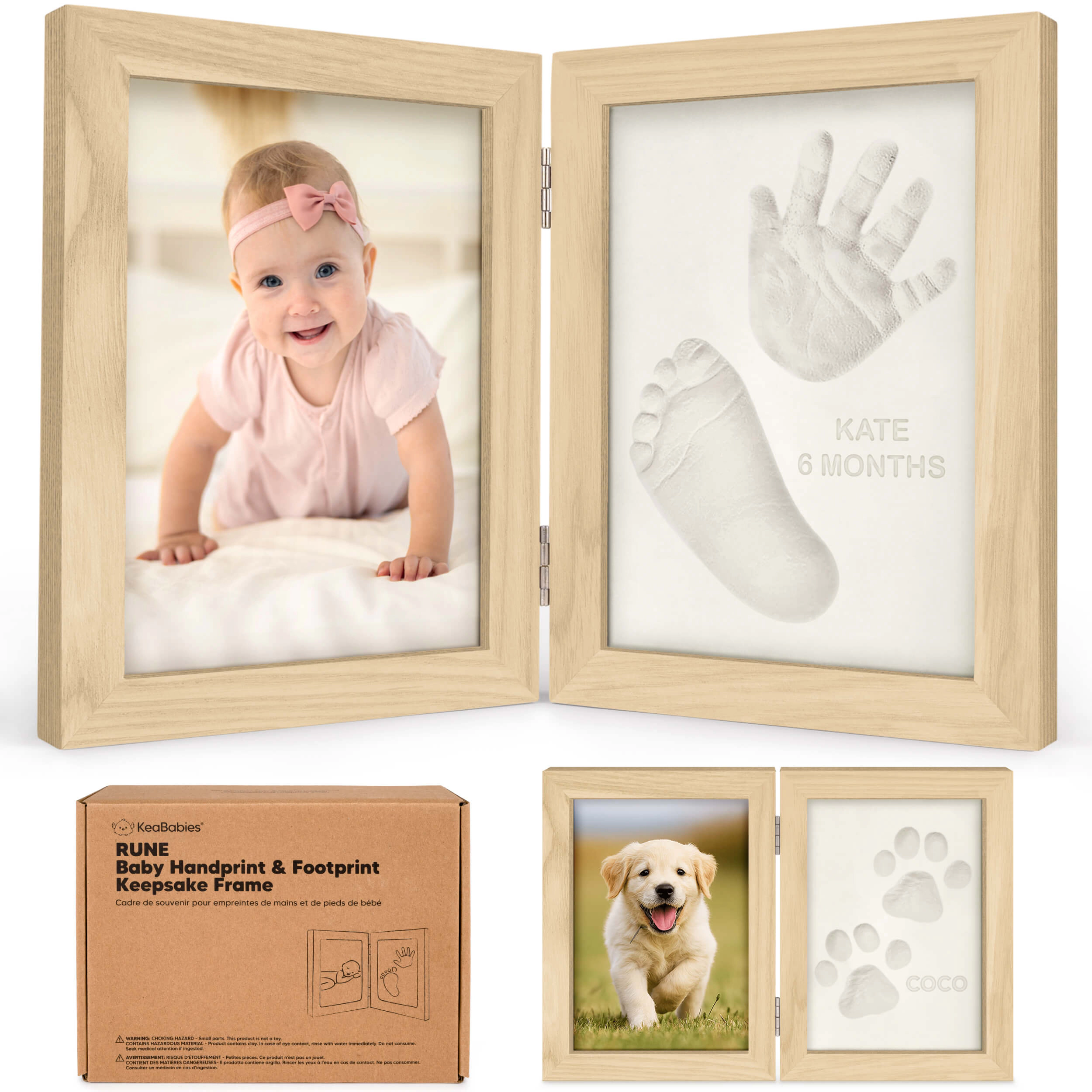 KeaBabies Rune Hand & Footprint Keepsake Frame