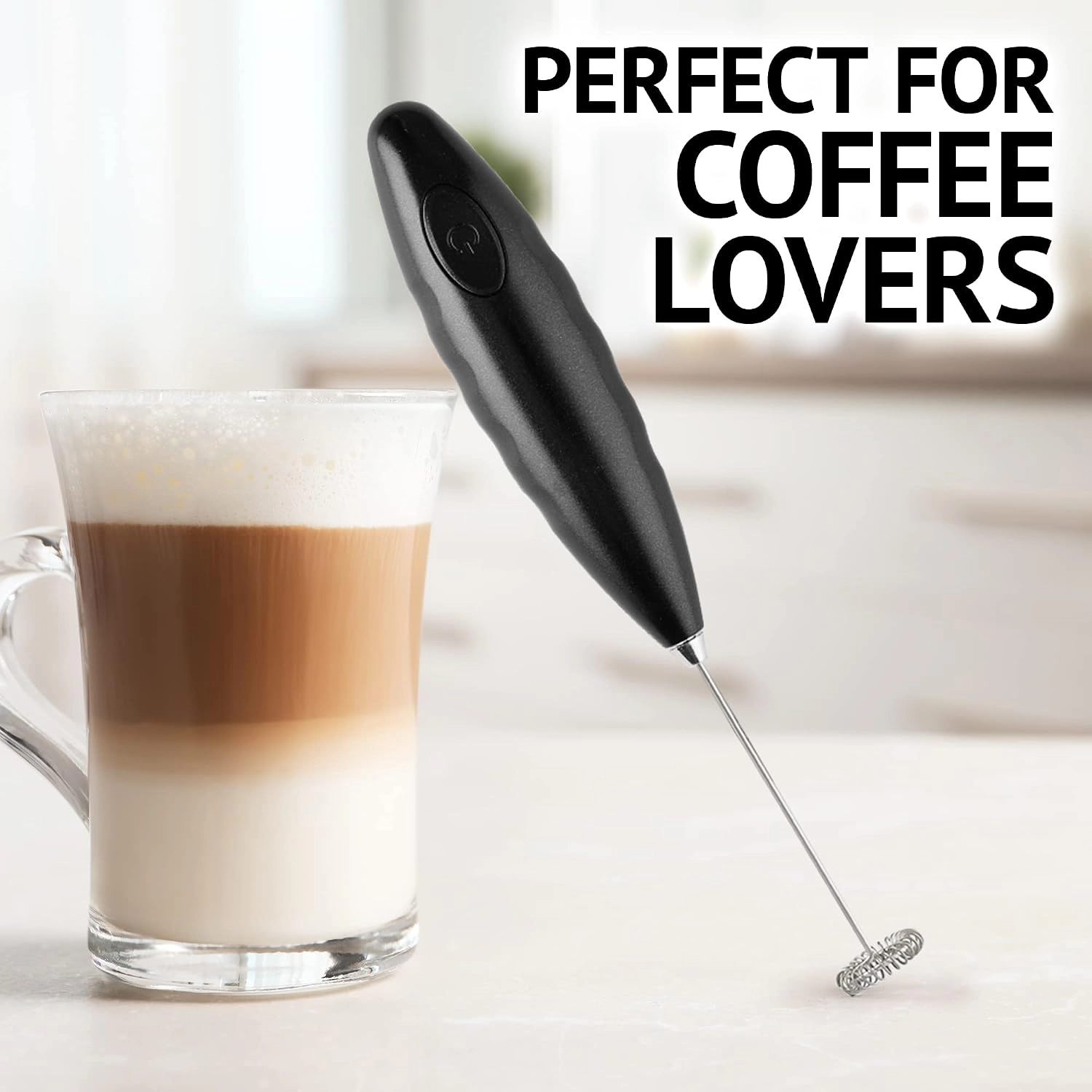 Zulay Kitchen Milk Boss Matcha Whisk - Handheld Electric Stirrer Frother Wand & Drink Mixer