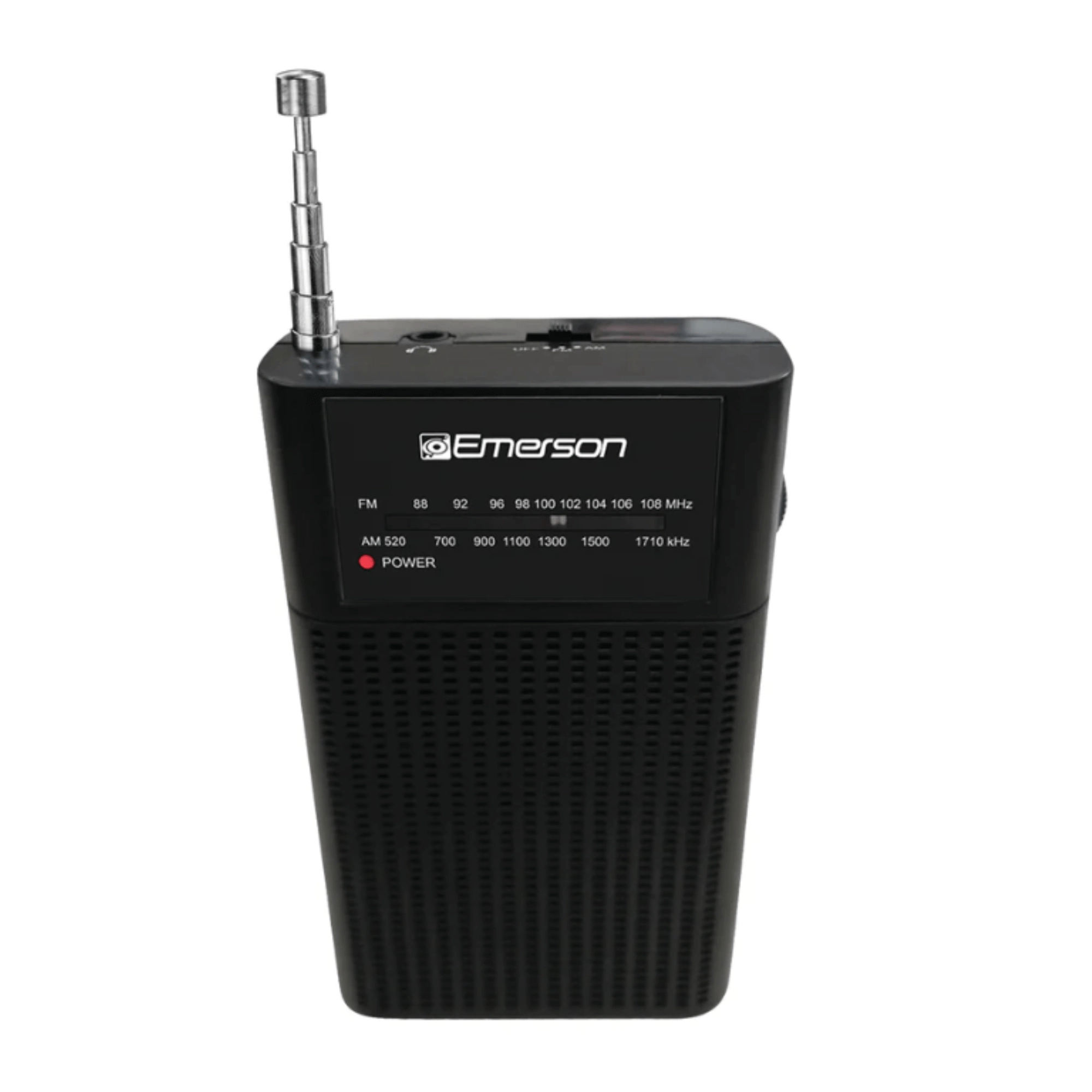 Emerson Portable AMFM Radio with Built-In Speaker and Easy Removable Belt Clip