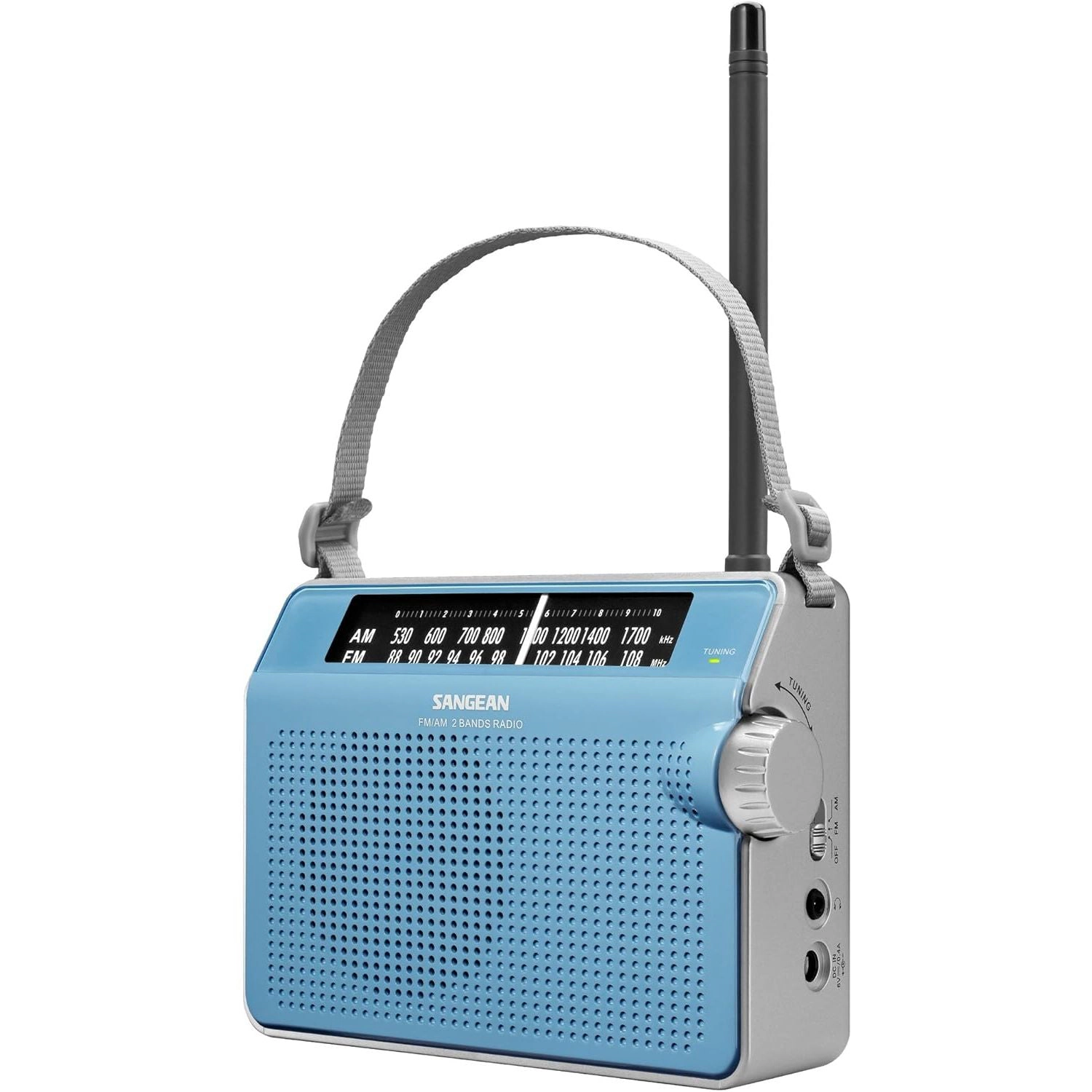 SANGEAN PR-D6 Compact AM/FM Portable Radio - Rugged Analog Tuning, 3" Speaker