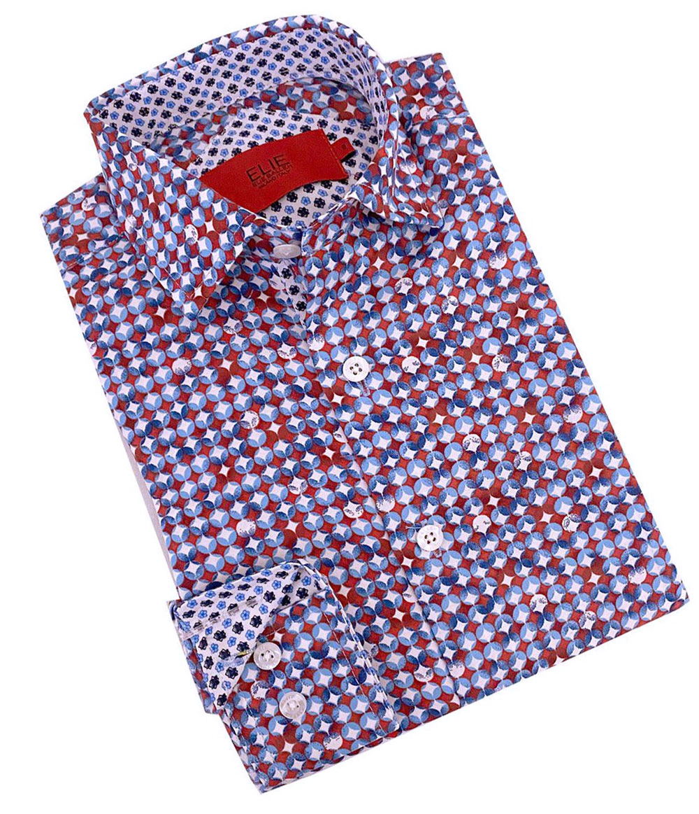 Elie Balleh Boys Slim Fit Printed Short Sleeve Shirt